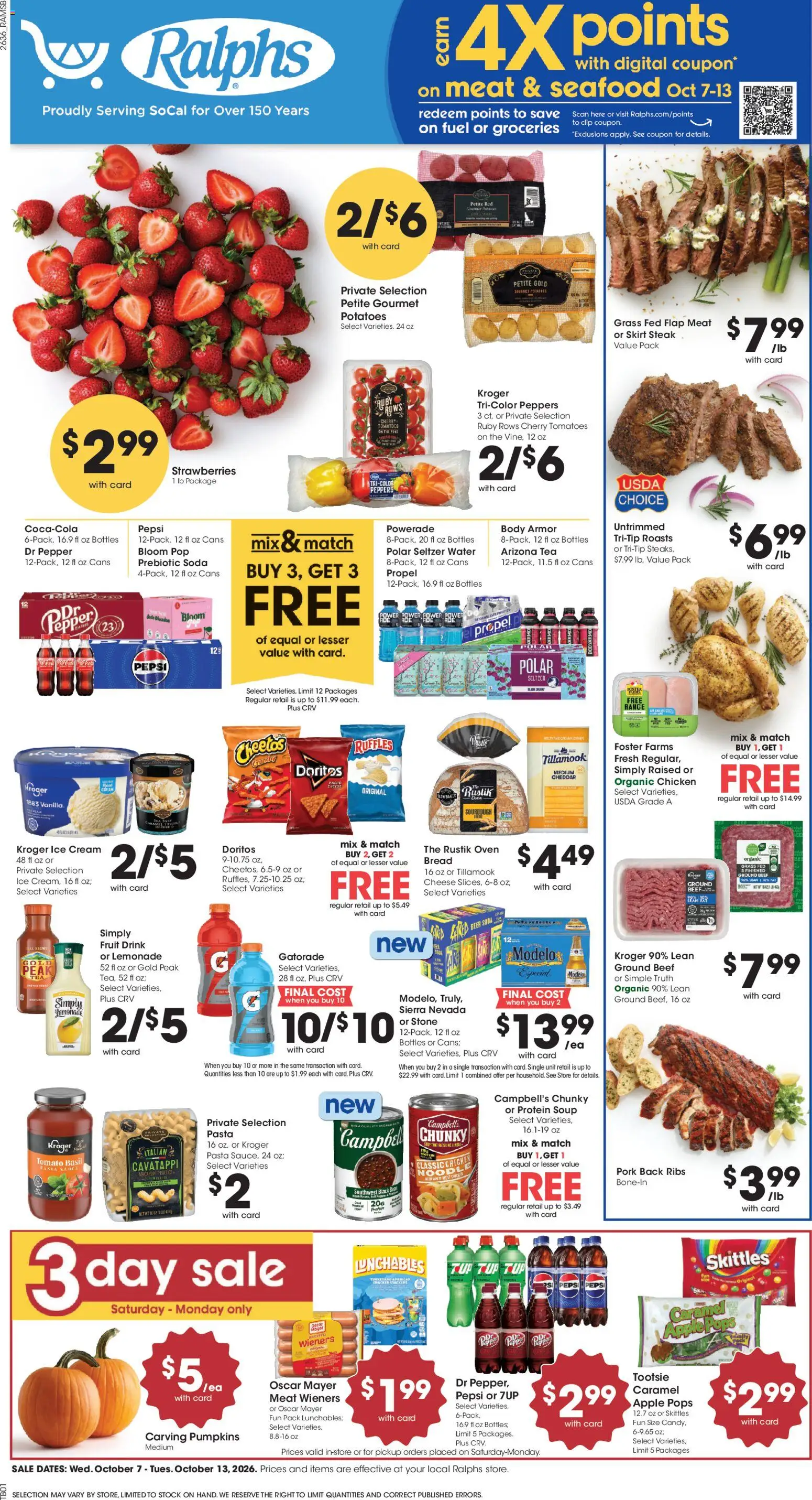 Ralphs Weekly Ad - page 1- valid from 10/07/2026