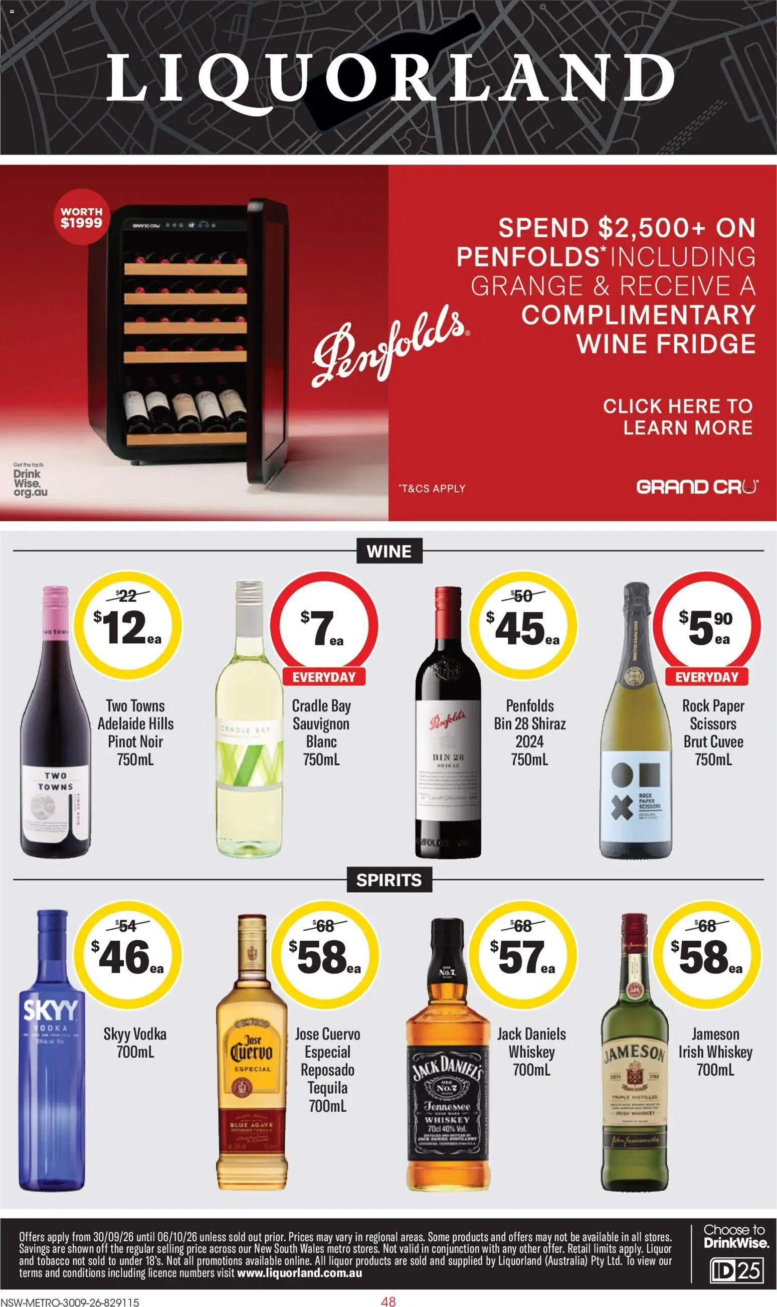 Liquorland catalogue - page 1- valid from 30/09/2026