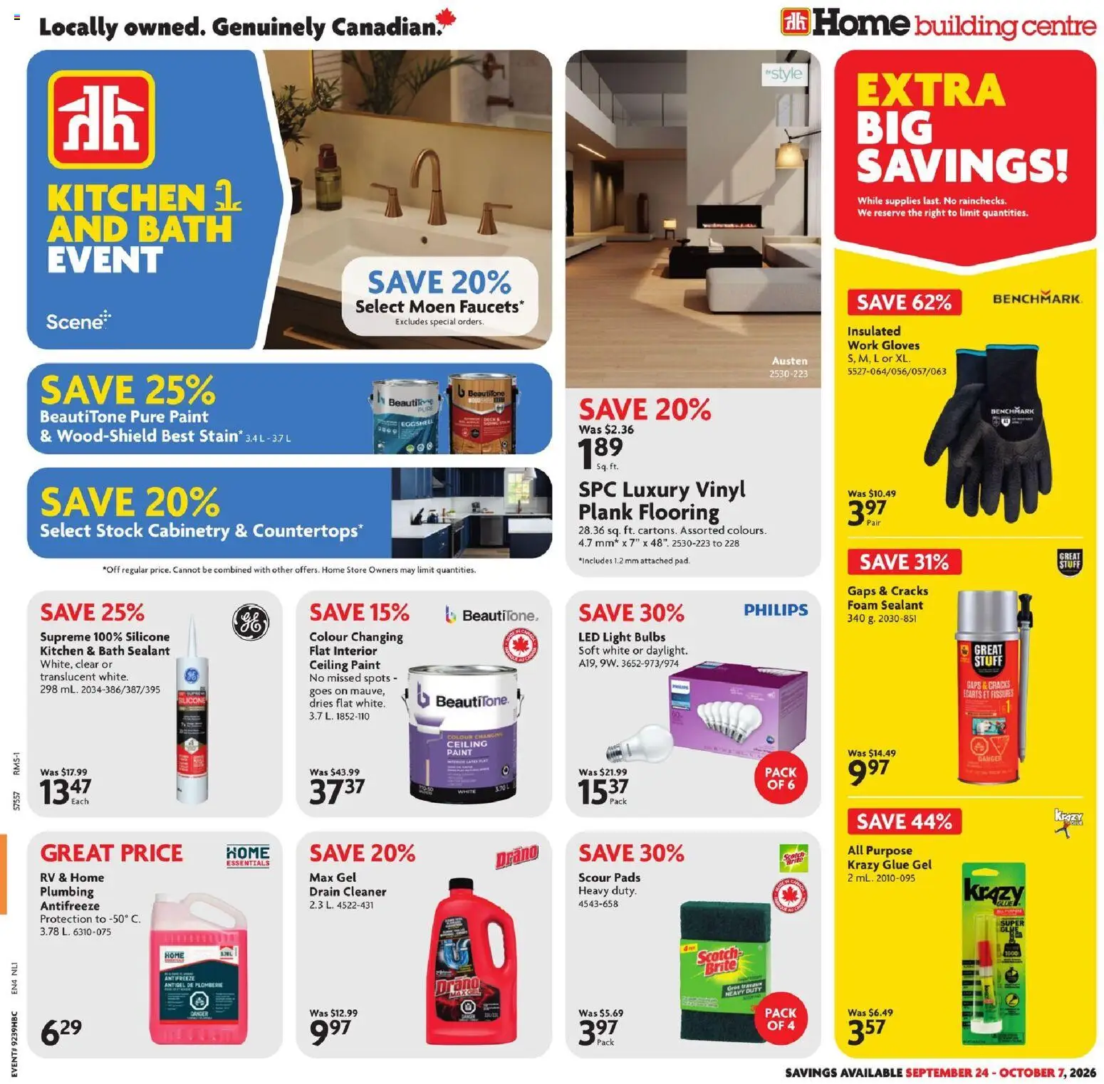 Home Hardware weekly flyer / circulaire - page 1- valid from Sep 24, 2026