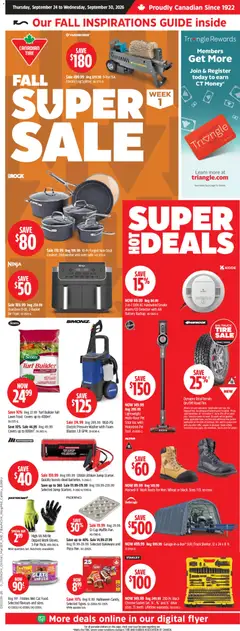 Preview Canadian Tire flyer - Fall super sale valid from Sep 24, 2026