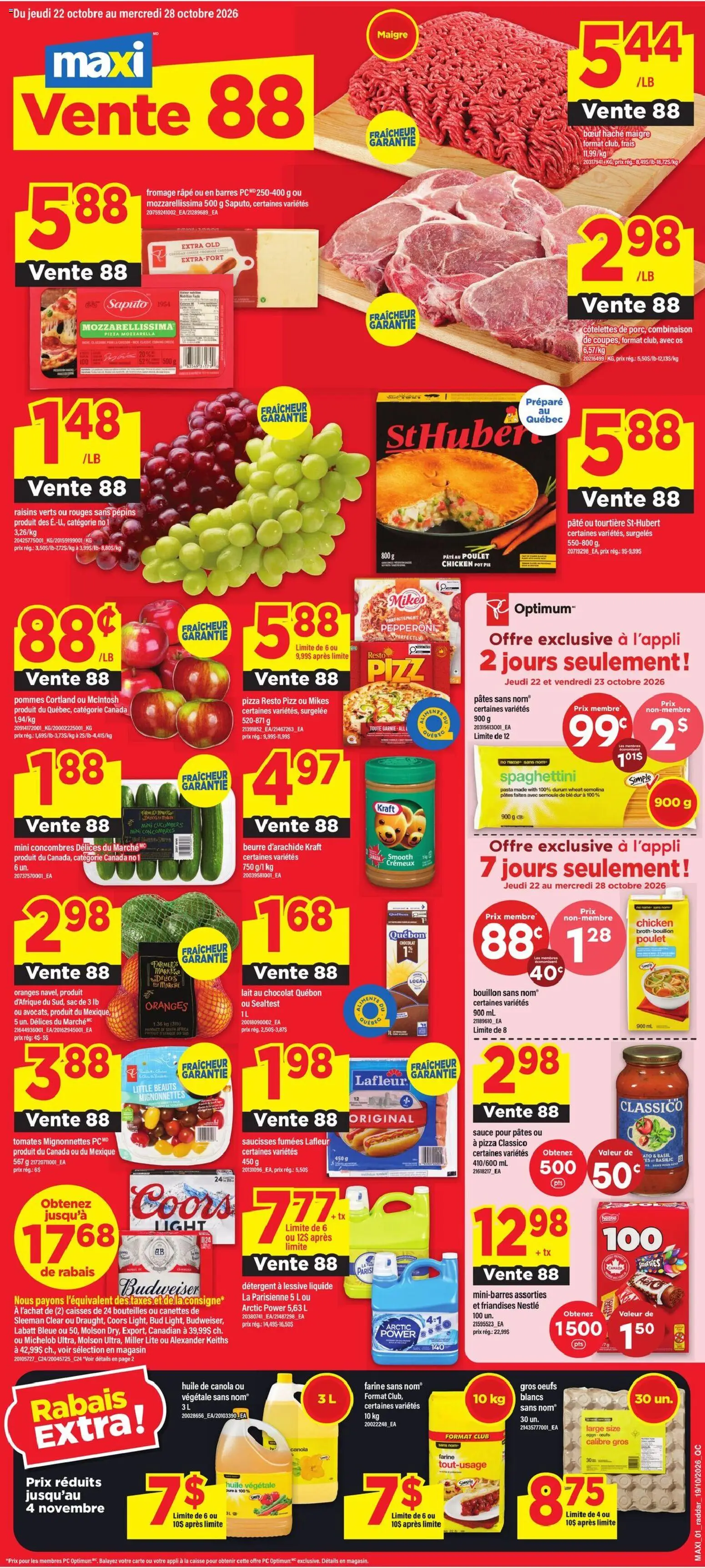 Maxi weekly flyer / circulaire - page 1- valid from Oct 22, 2026