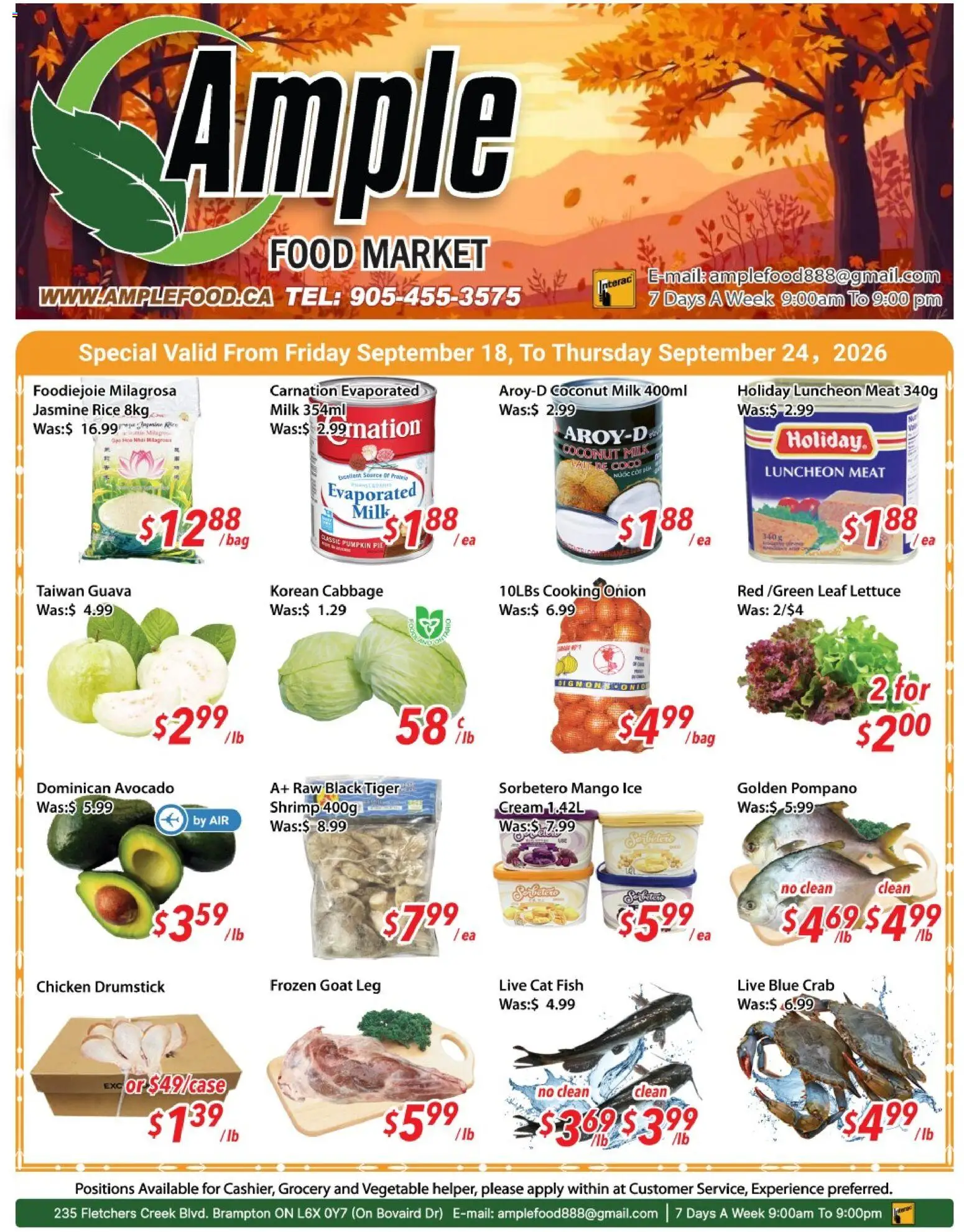 Ample Food Market weekly flyer / circulaire - page 1- valid from Sep 18, 2026