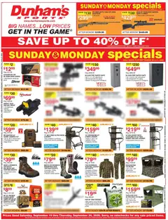 Preview Dunham's Sports Weekly Ad valid from 09/19/2026
