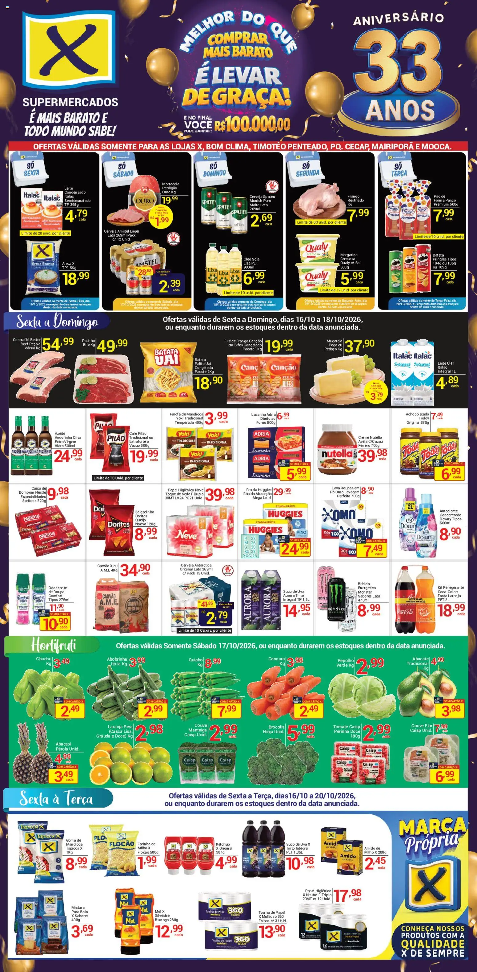 X Supermercados - Ofertas da semana - página 1- válido a partir de 16/10/2026
