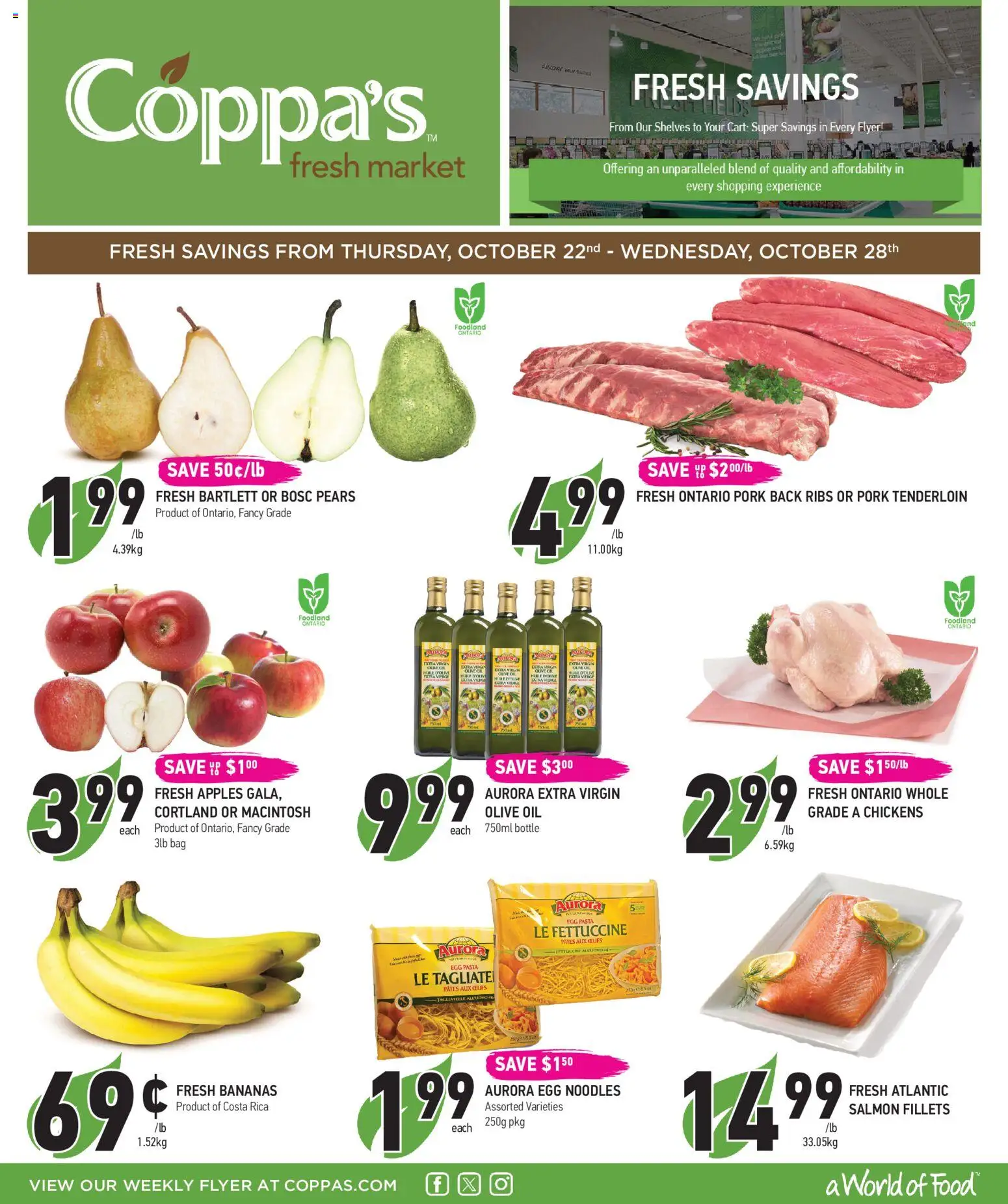 Coppas Fresh Market weekly flyer / circulaire - page 1- valid from Oct 22, 2026
