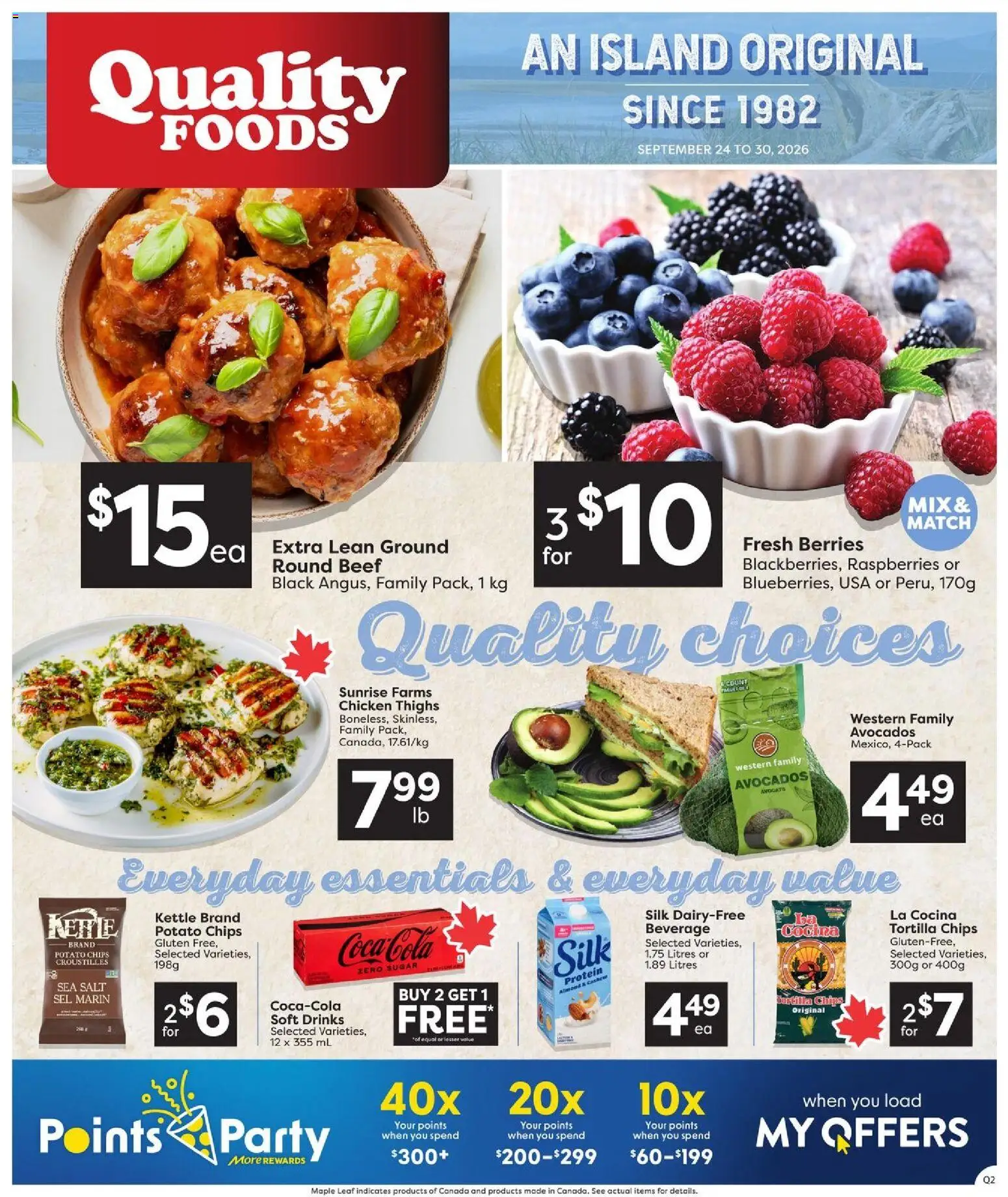 Quality Foods weekly flyer / circulaire - page 1- valid from Sep 24, 2026