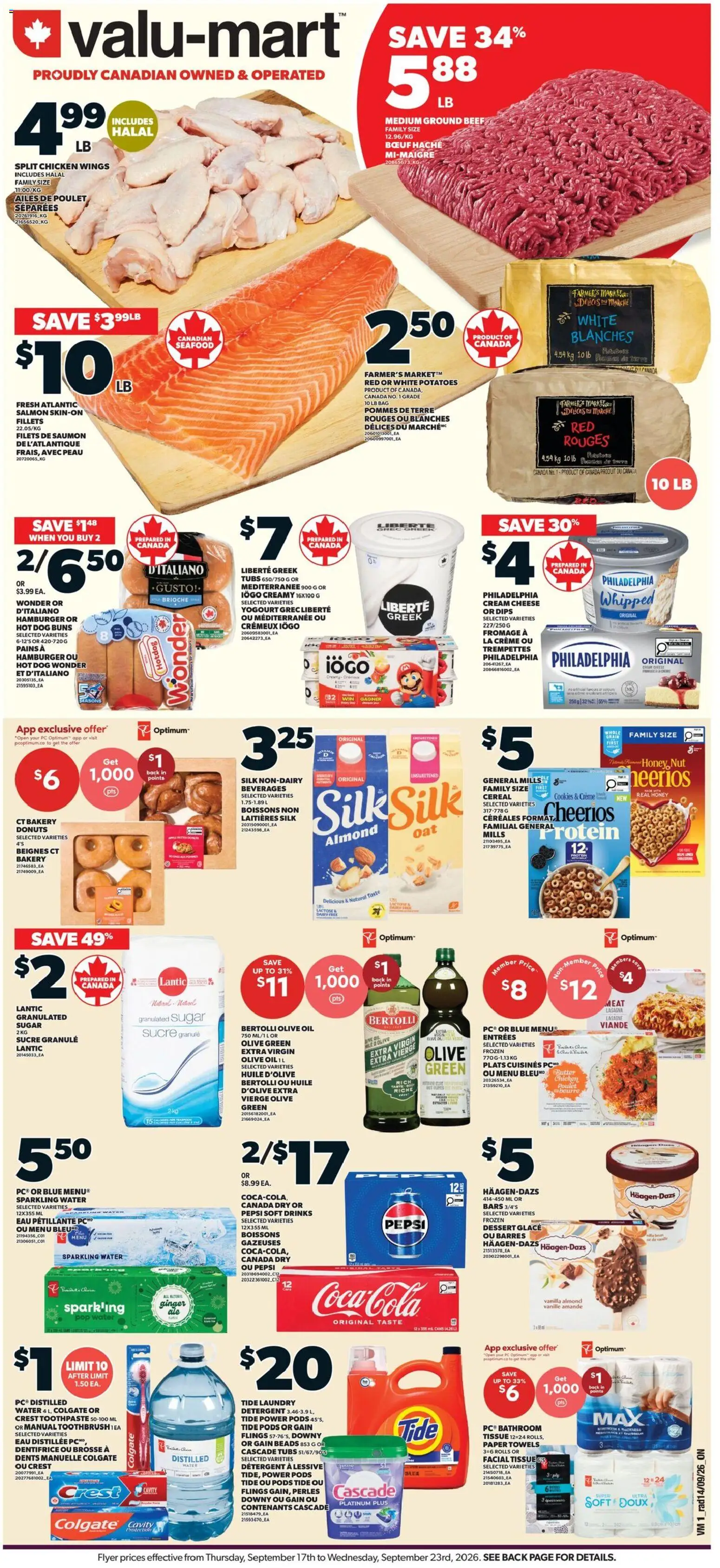 Valu Mart weekly flyer - page 1- valid from Sep 17, 2026