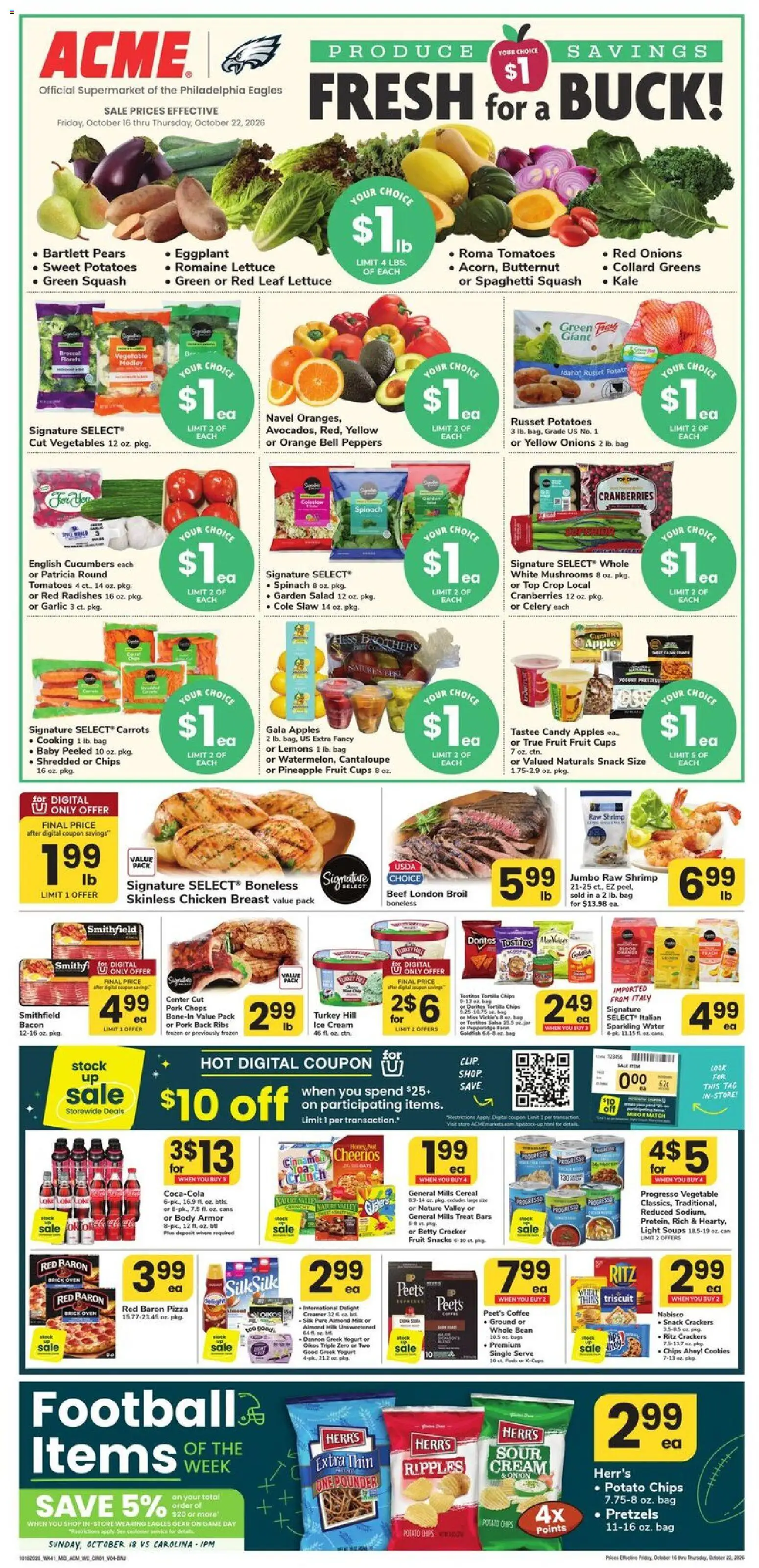 Acme Weekly Ad - page 1- valid from 10/16/2026
