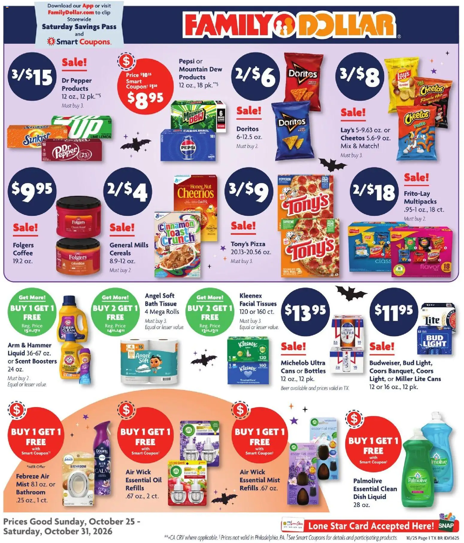 Family Dollar Weekly Ad - page 1- valid from 10/25/2026