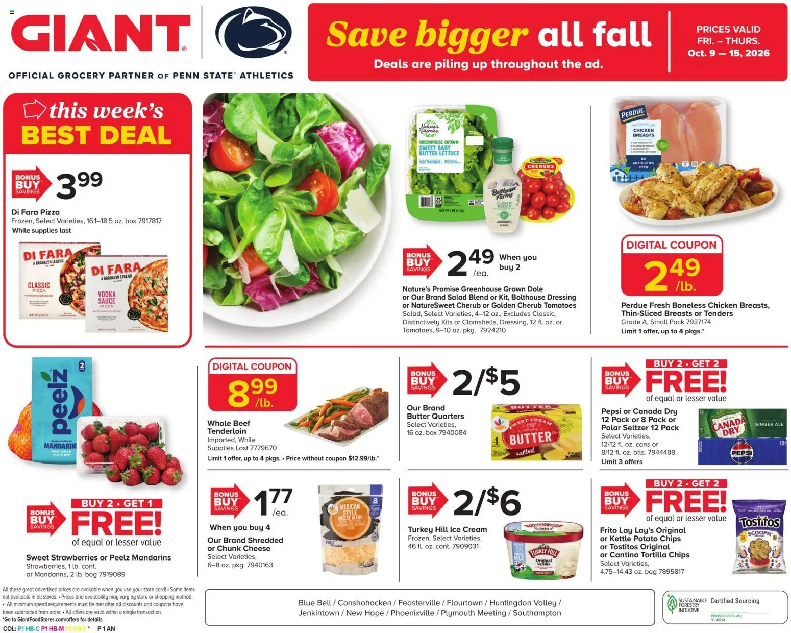 Giant Weekly Ad - page 1- valid from 10/09/2026