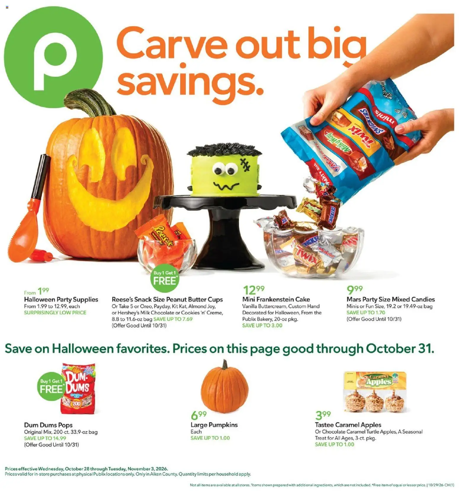 Publix Weekly Ad - page 1- valid from 10/28/2026