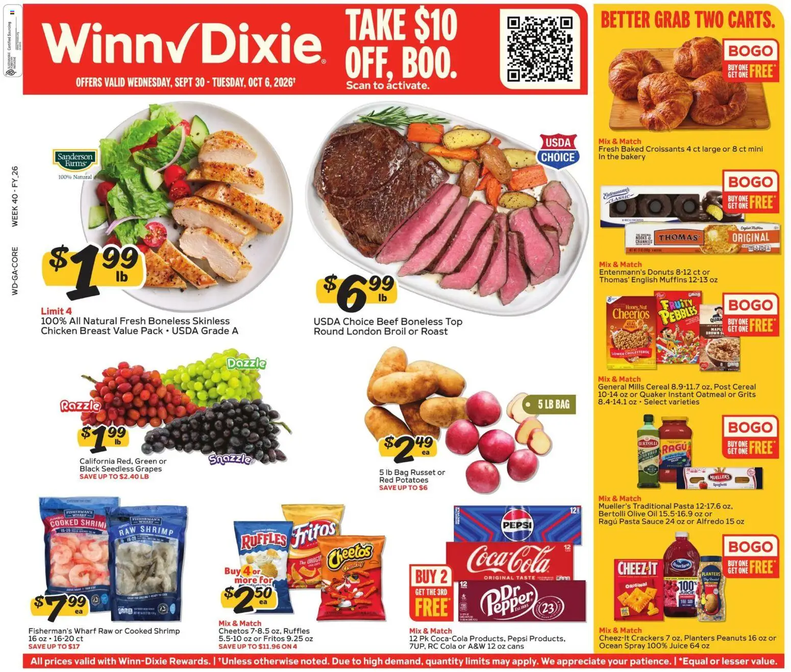 Winn Dixie Weekly Weekly Ad - page 1- valid from 09/30/2026