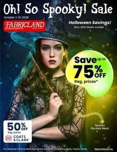 Preview Fabricland weekly flyer / circulaire valid from Oct 1, 2026