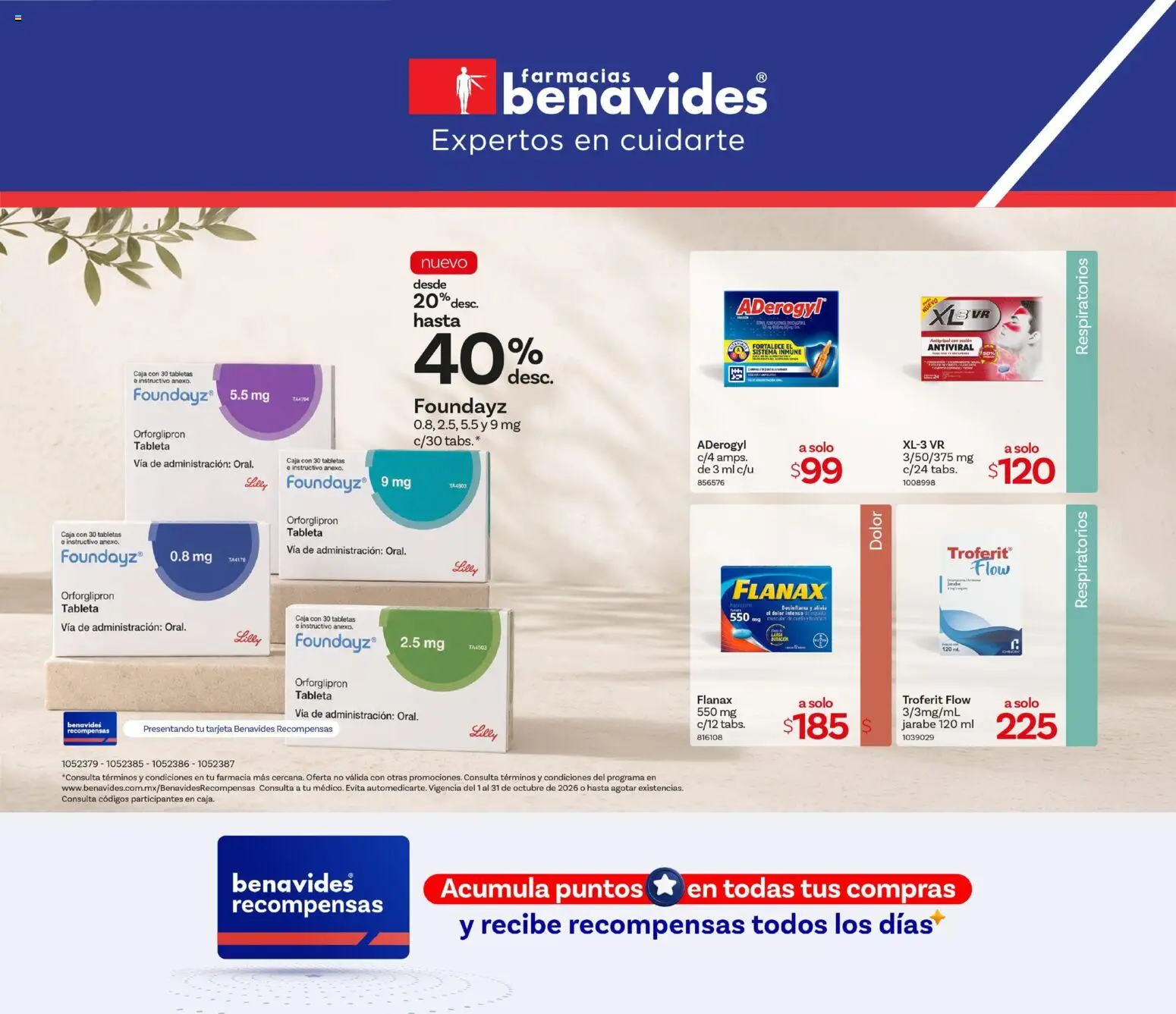 Farmacia Benavides catálogo - página 1- válido desde 01/10/2026