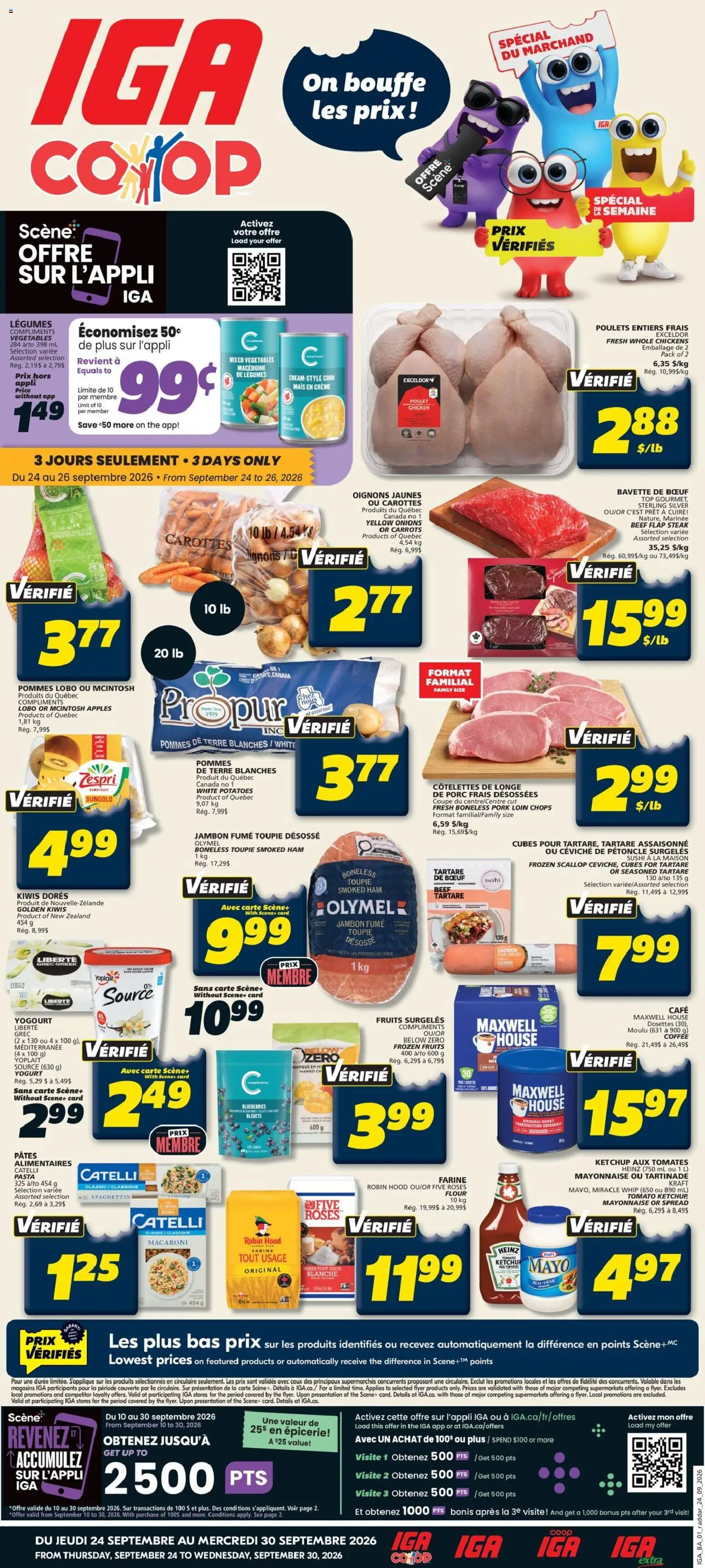 IGA weekly flyer / circulaire - page 1- valid from Sep 24, 2026