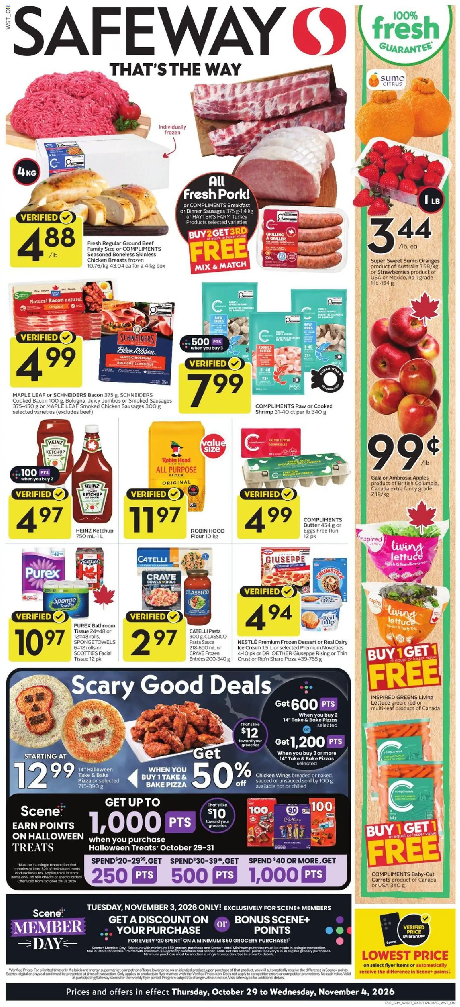 Safeway weekly flyer / circulaire - page 1- valid from Oct 29, 2026