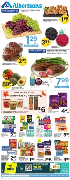 Preview Albertsons Weekly Ad valid from 10/07/2026