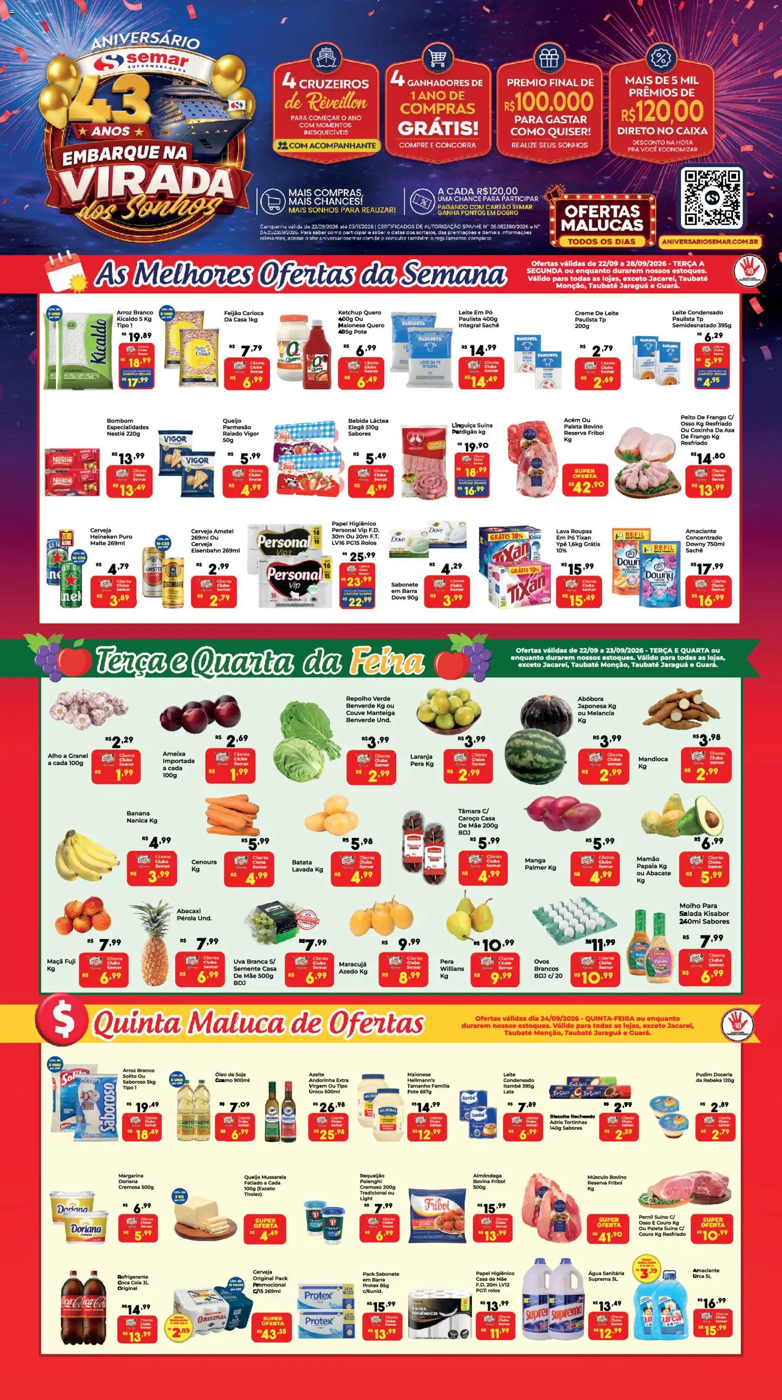 Semar Supermercado - Ofertas da semana - página 1- válido a partir de 22/09/2026
