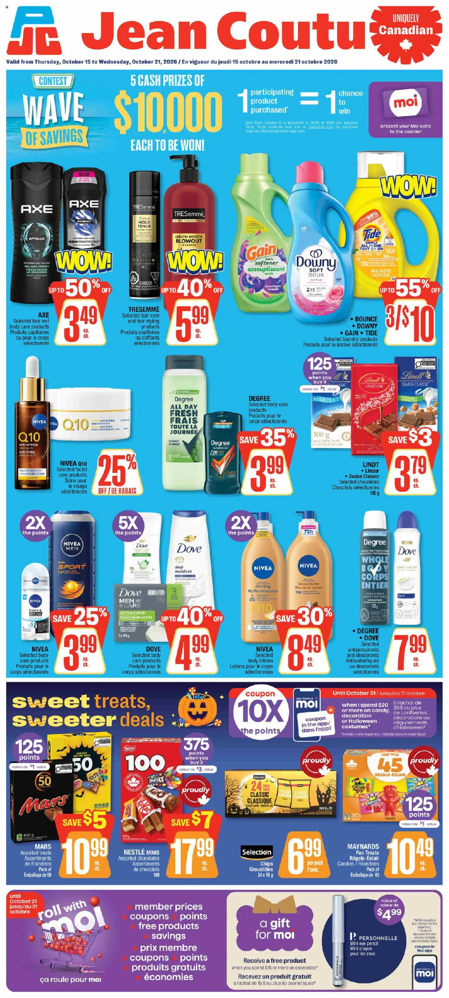 Jean Coutu weekly flyer - page 1- valid from Oct 15, 2026