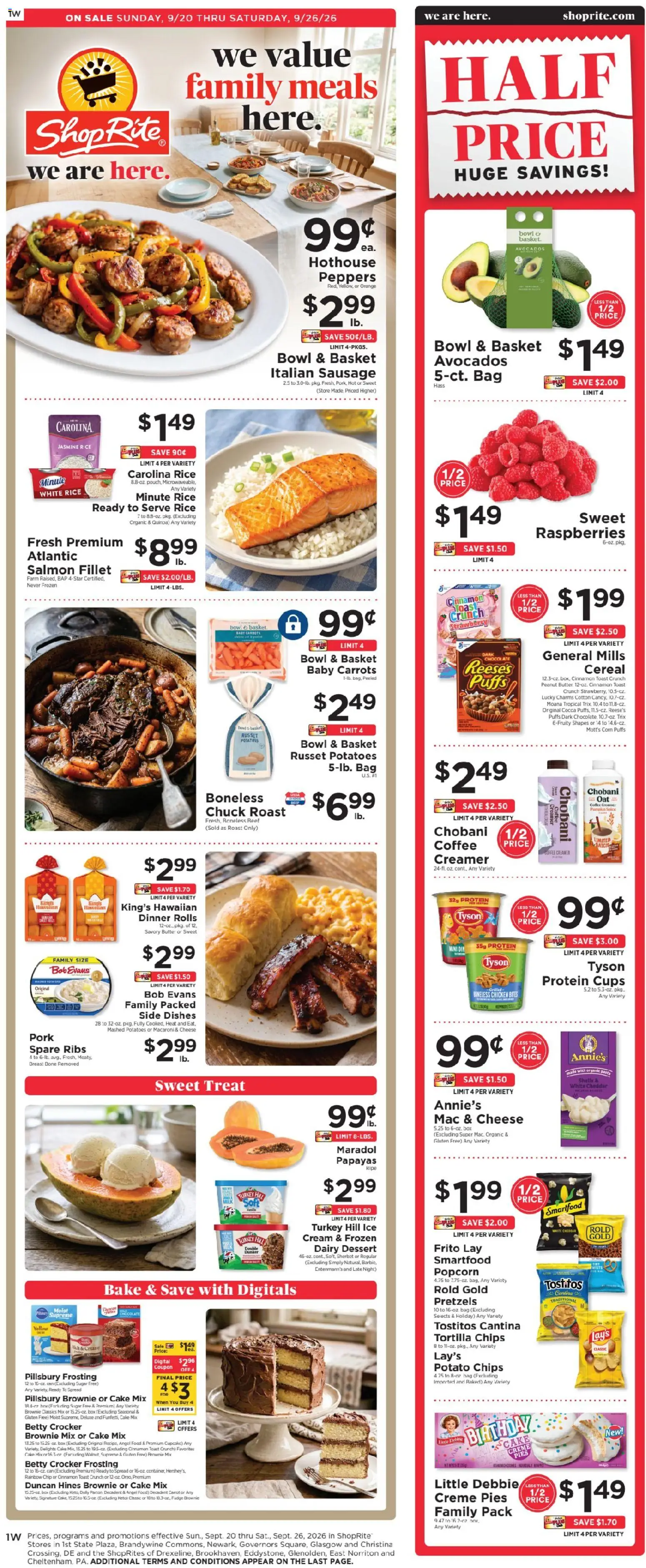 ShopRite Weekly Ad - page 1- valid from 09/20/2026