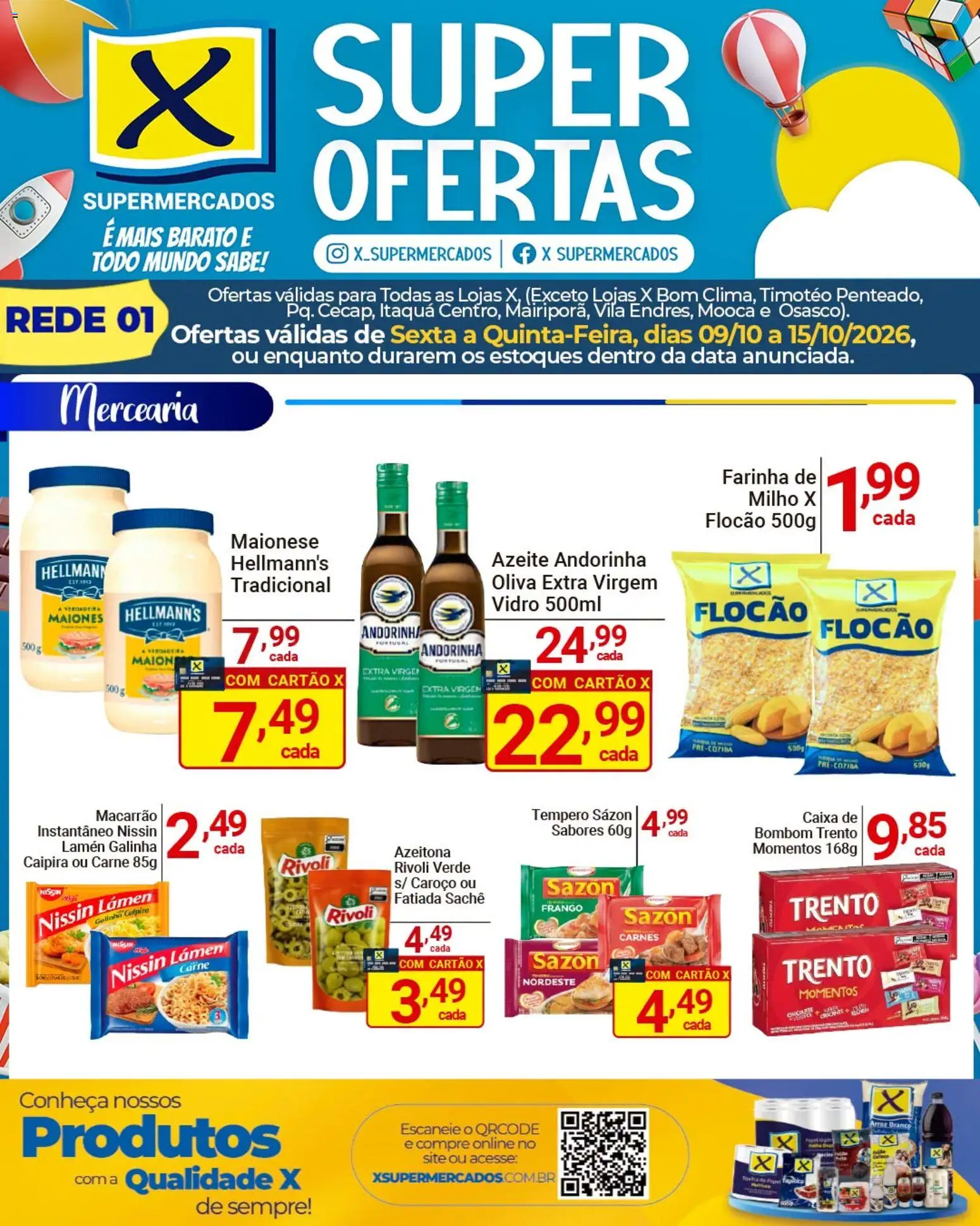X Supermercados - Ofertas da semana - página 1- válido a partir de 09/10/2026
