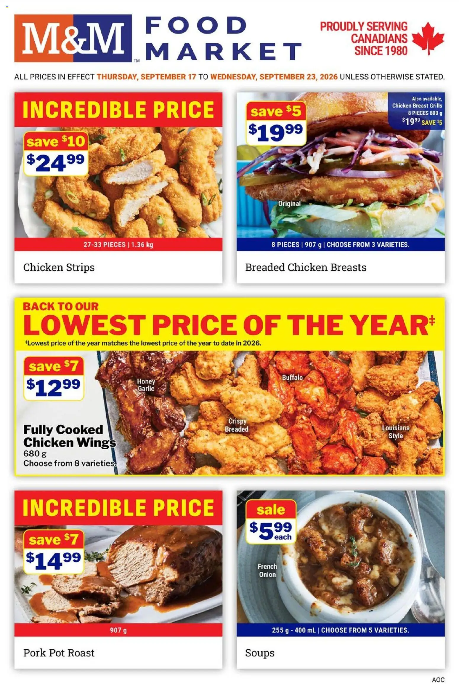 M&M Food Market weekly flyer / circulaire - page 1- valid from Sep 17, 2026
