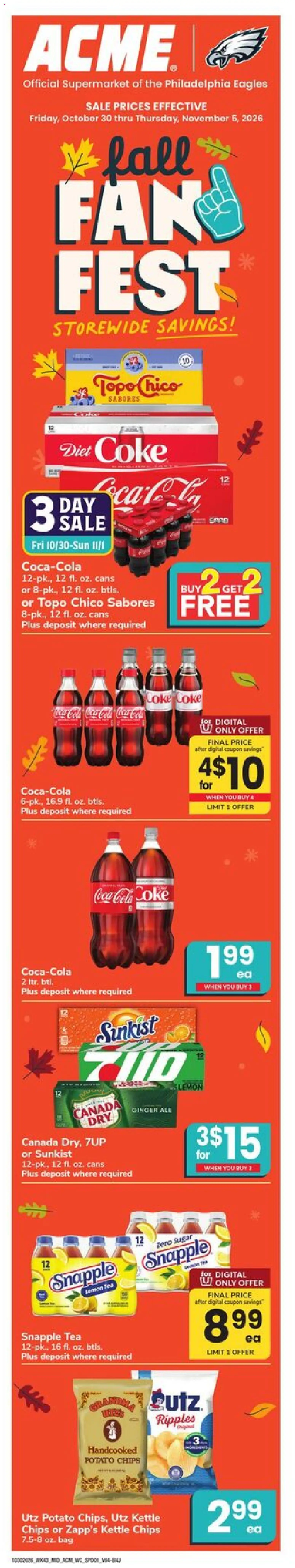 Acme Weekly Ad - page 1- valid from 10/30/2026
