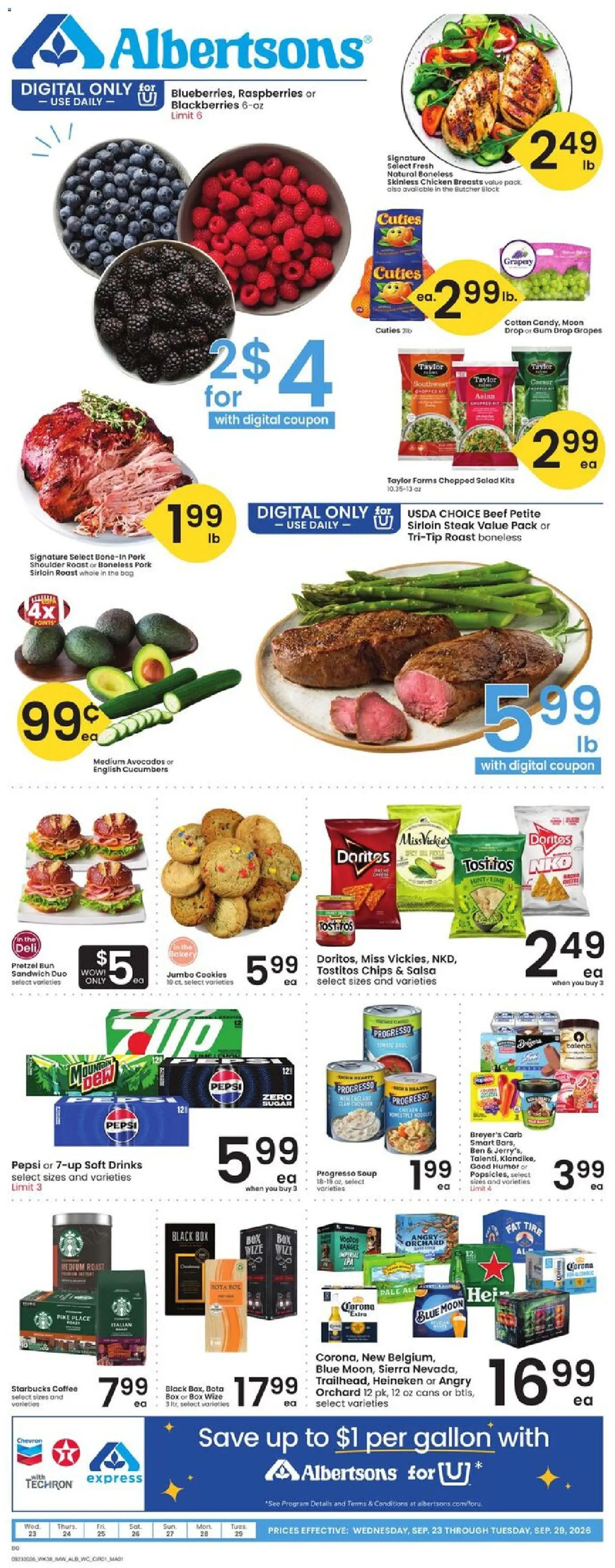 Albertsons Weekly Ad - page 1- valid from 09/23/2026