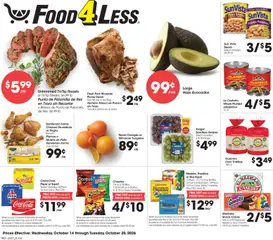 Preview Food 4 Less Weekly Ad valid from 10/14/2026