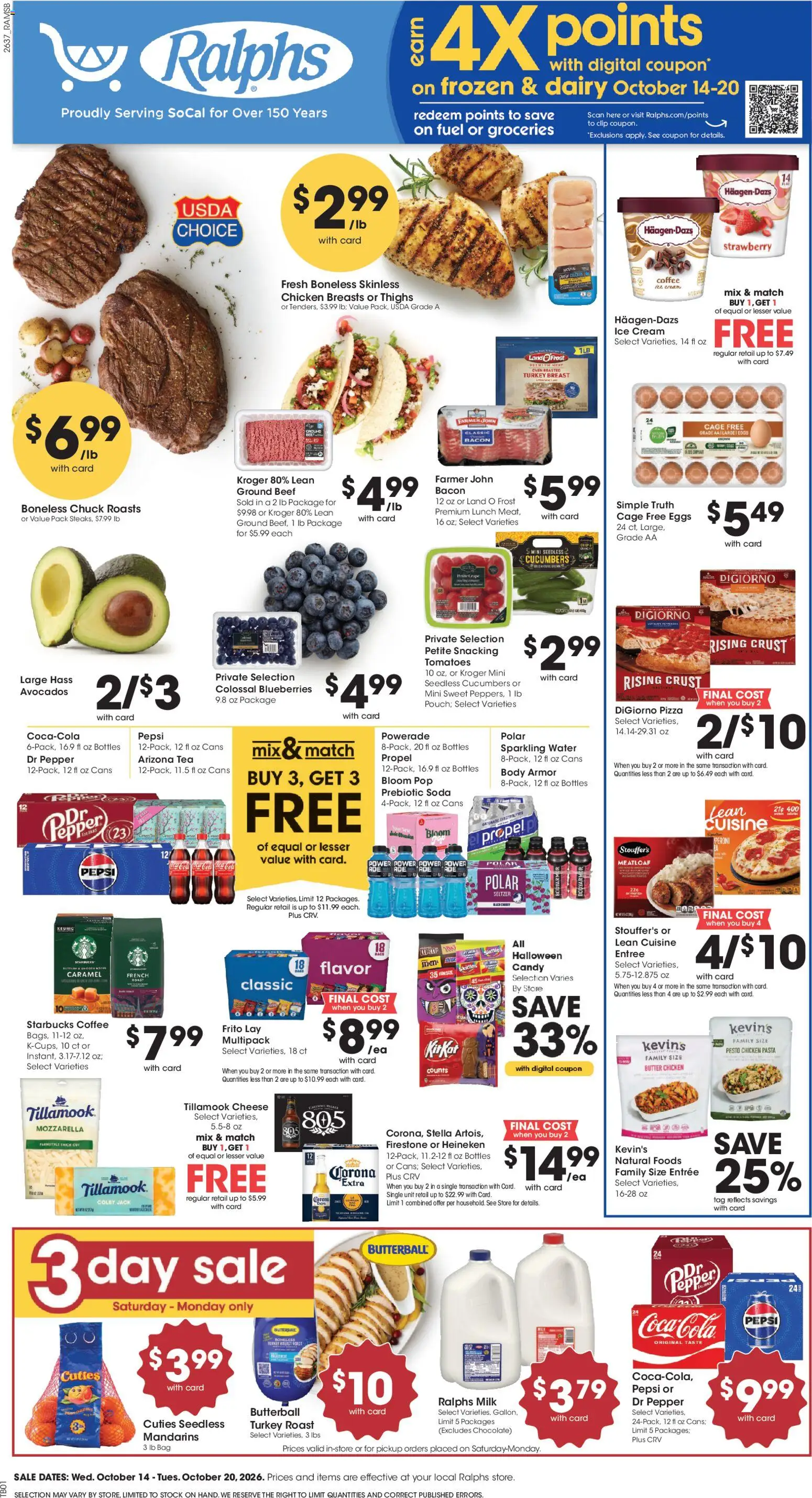 Ralphs Weekly Ad - page 1- valid from 10/14/2026