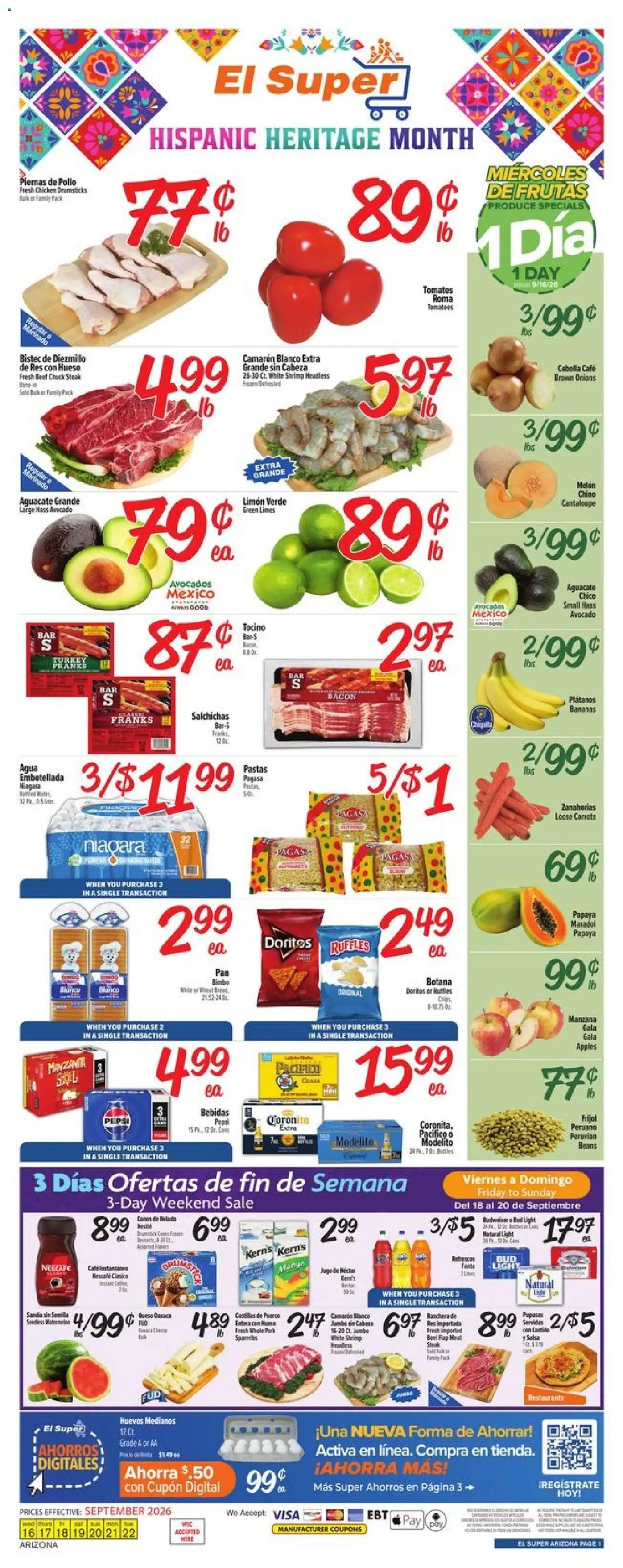 El Super Weekly Ad - page 1- valid from 09/16/2026