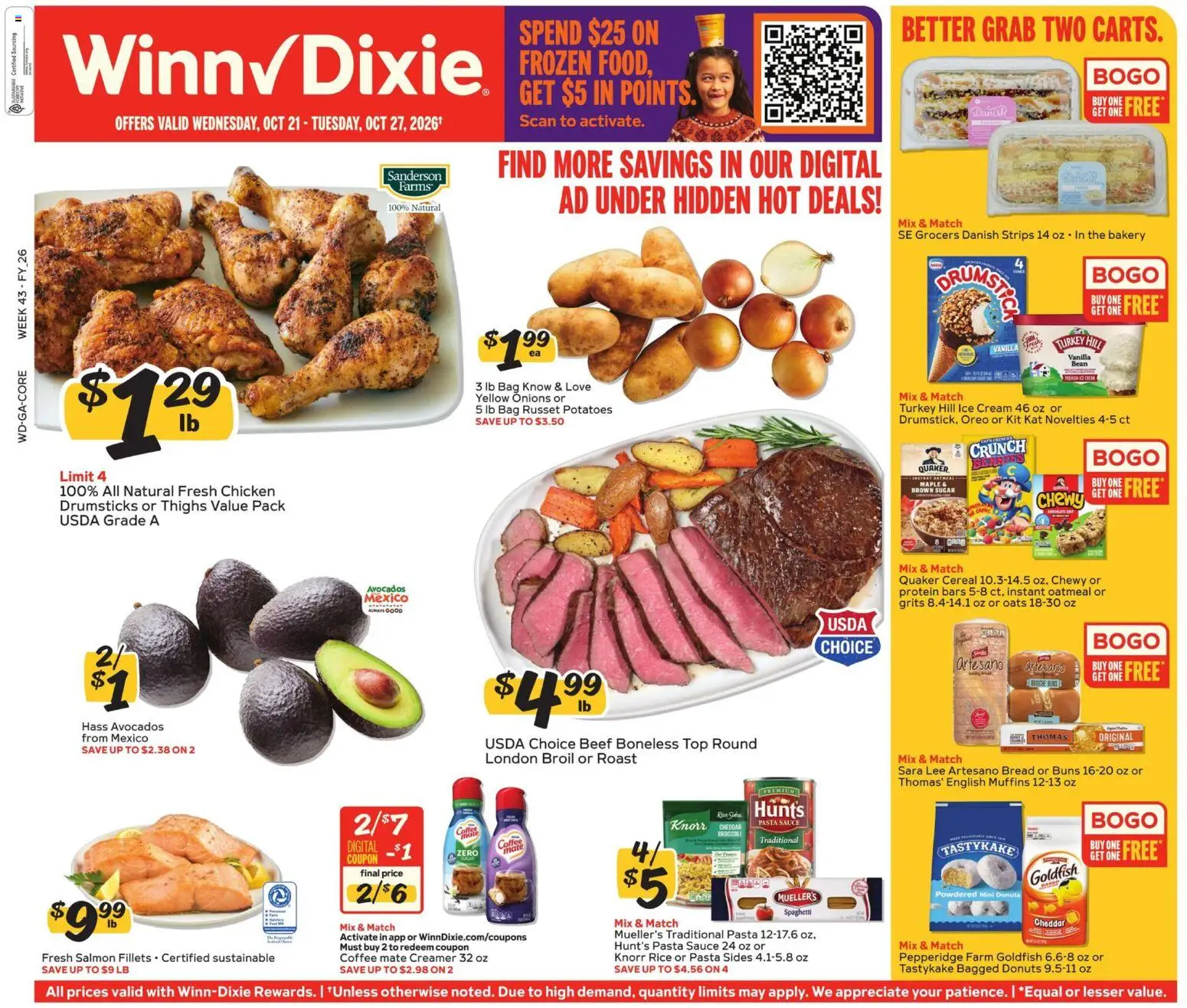 Winn Dixie Weekly Ad - page 1- valid from 10/21/2026