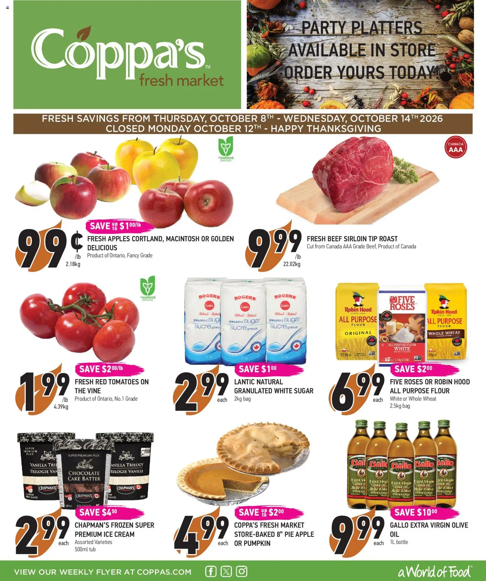 Coppas Fresh Market weekly flyer / circulaire - page 1- valid from Oct 8, 2026