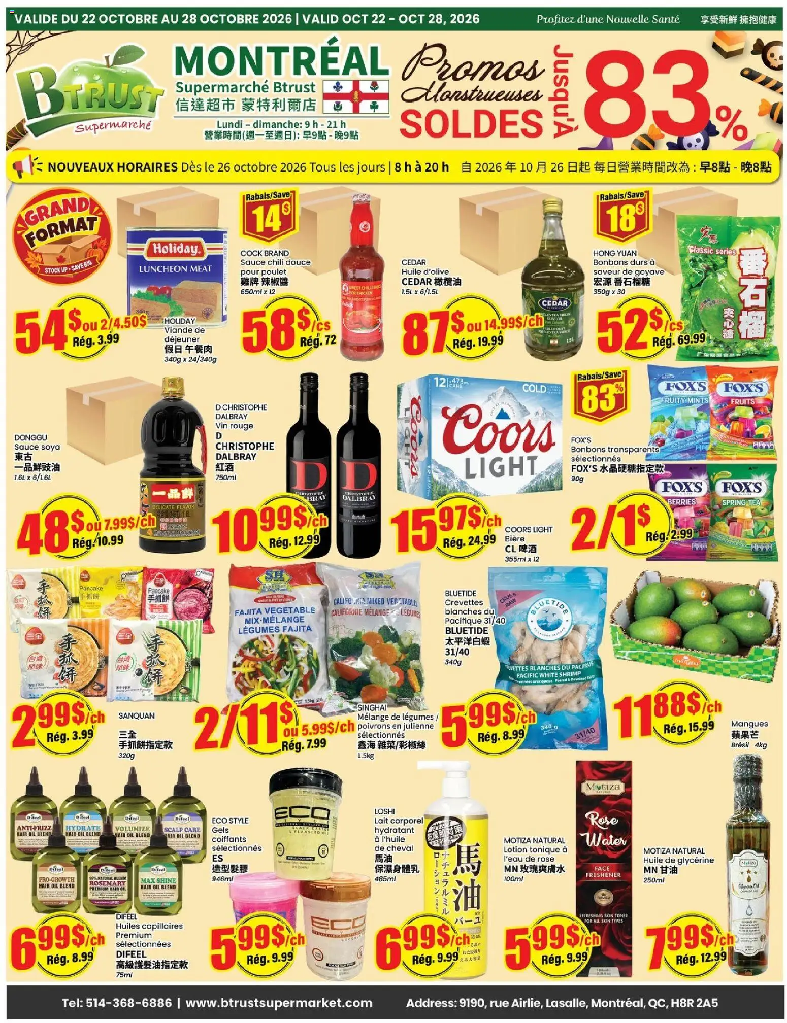 Btrust Supermarket weekly flyer / circulaire - page 1- valid from Oct 22, 2026