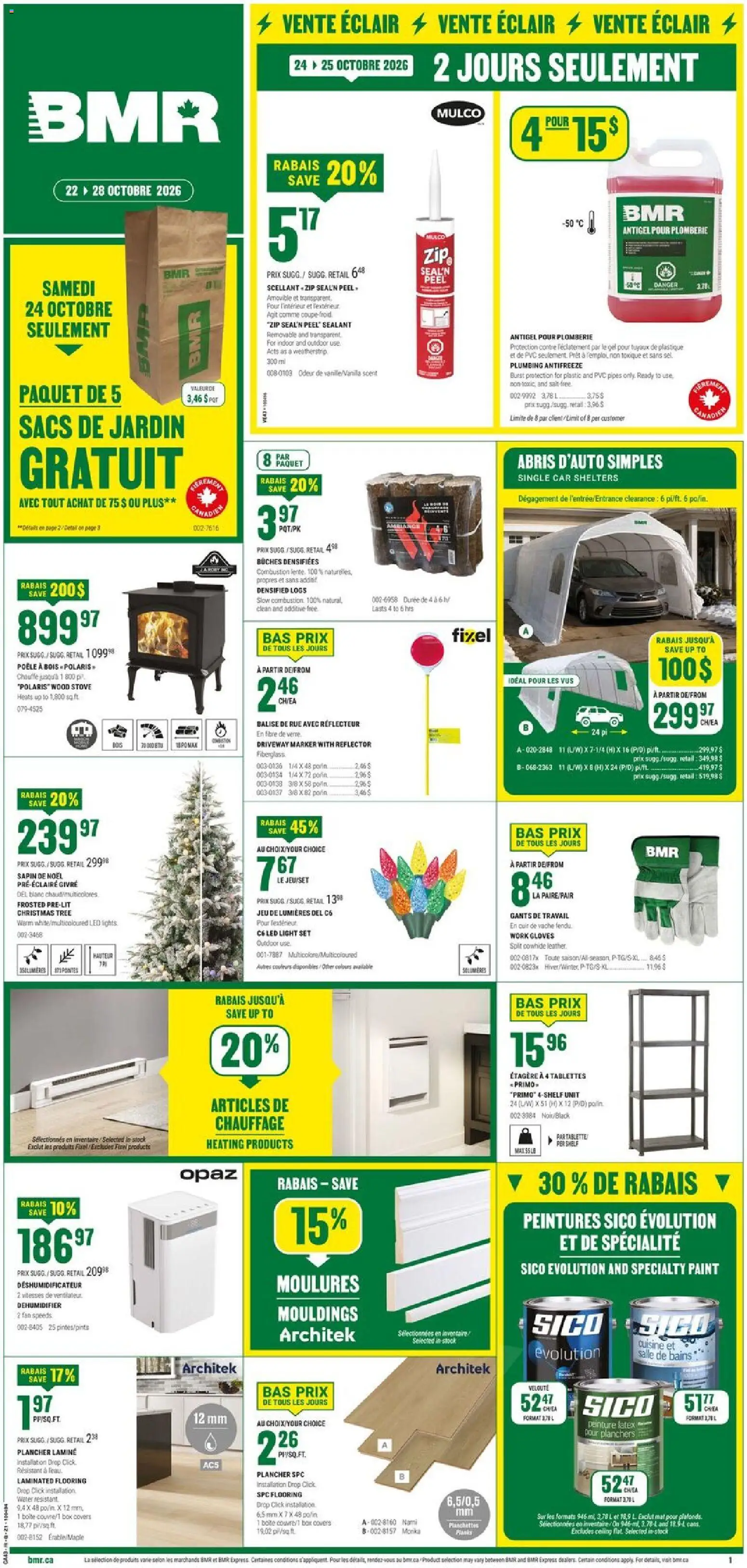 BMR weekly flyer / circulaire - page 1- valid from Oct 22, 2026