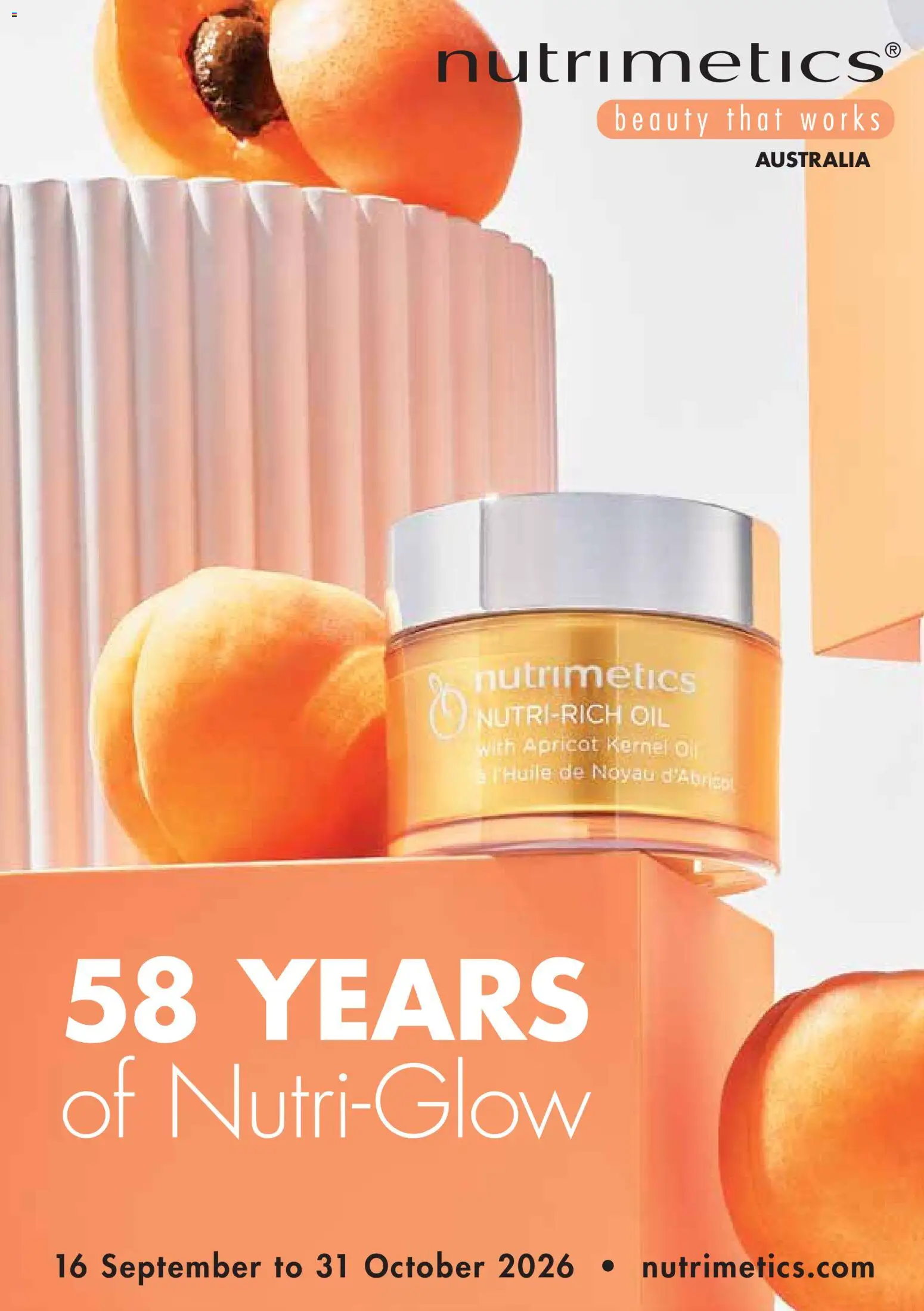 Nutrimetics 58 Years of Nutri-Glow - page 1- valid from 16/09/2026