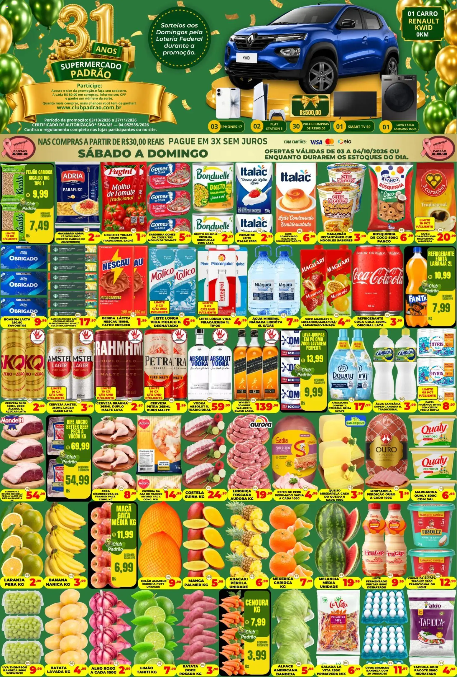 Supermercado Padrão - Ofertas da semana - página 1- válido a partir de 03/10/2026
