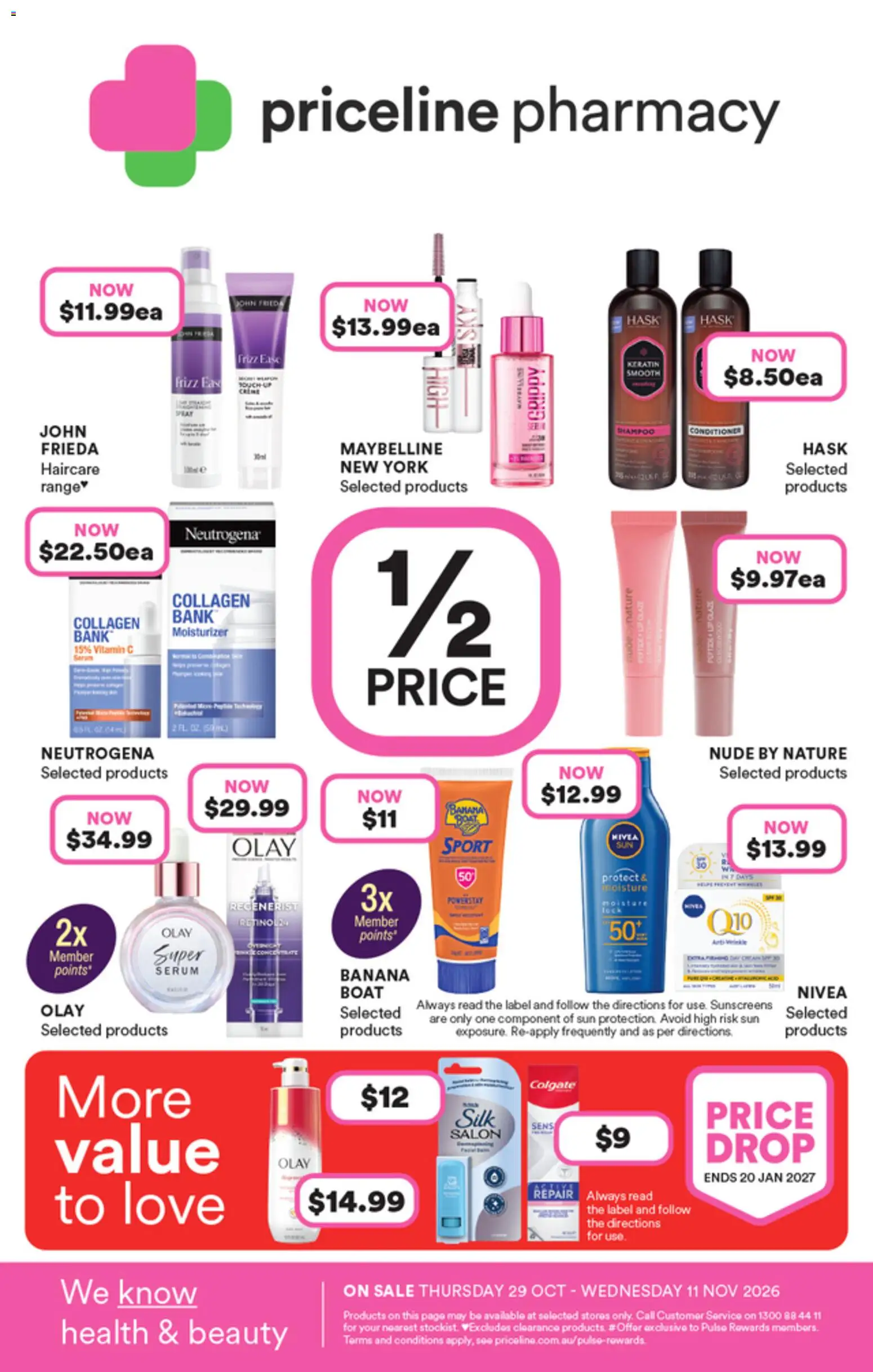 Priceline Pharmacy catalogue - page 1- valid from 29/10/2026