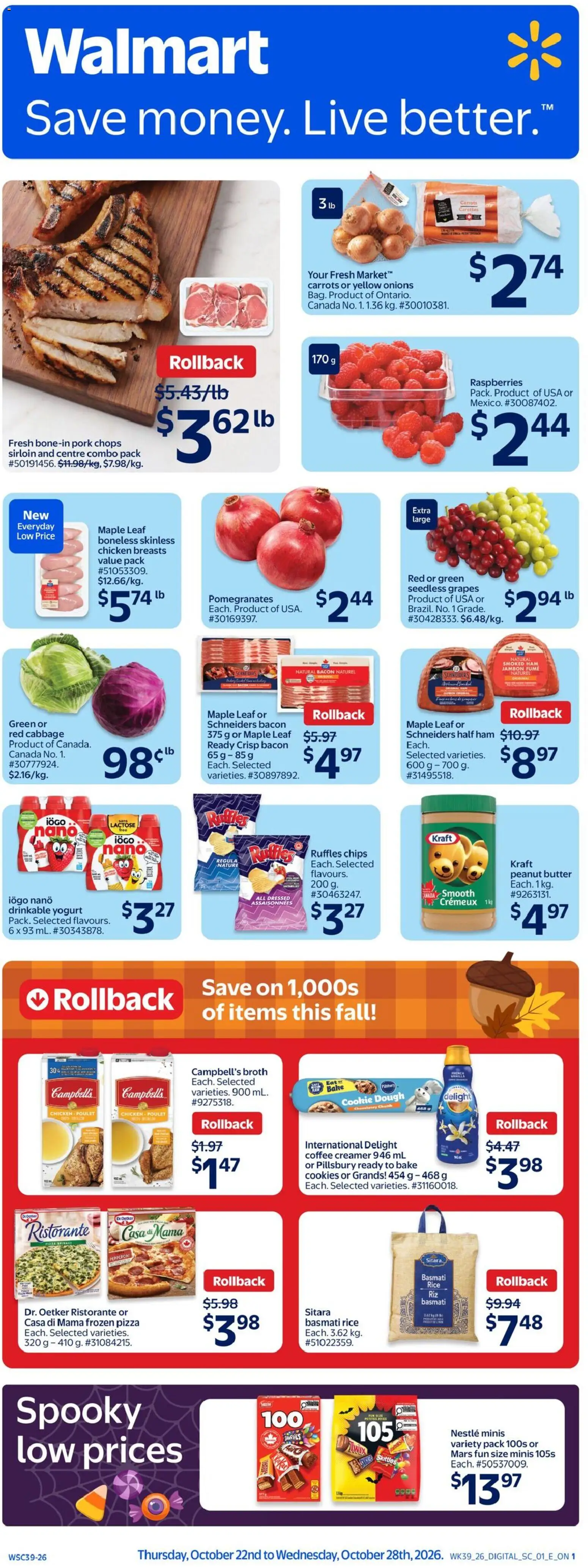 Walmart weekly flyer - page 1- valid from Oct 22, 2026