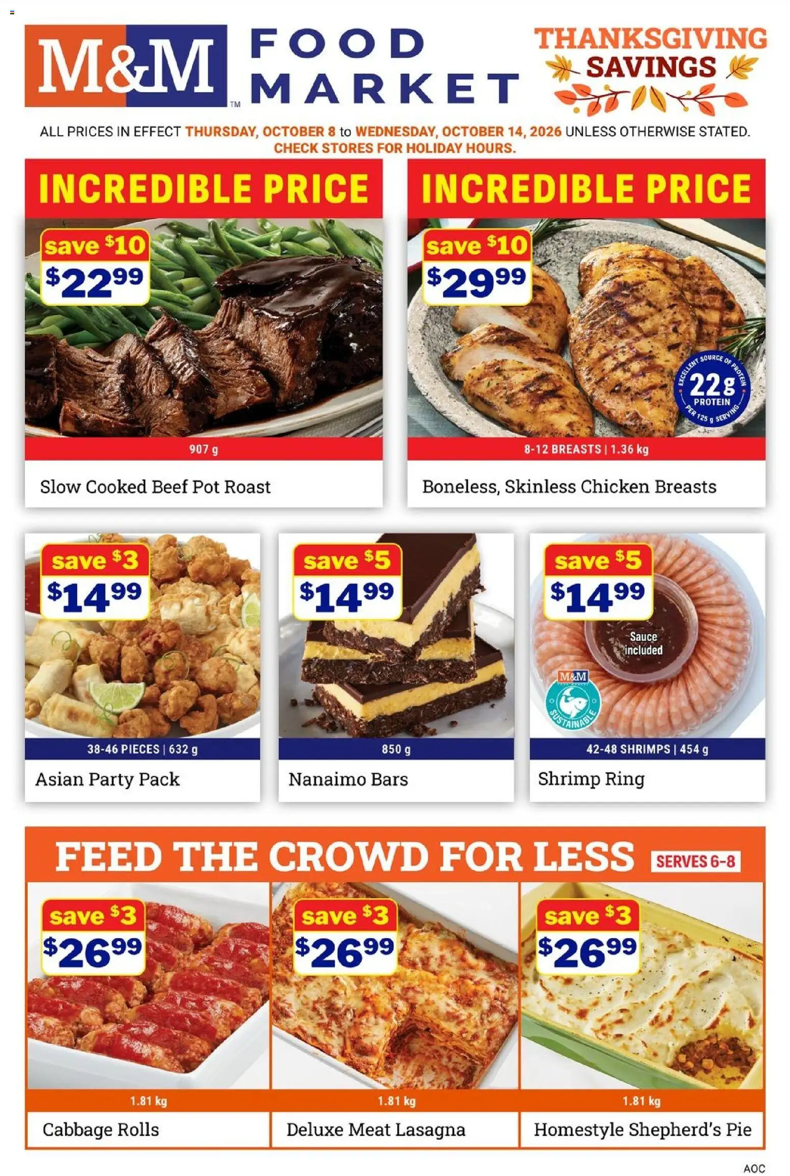 M&M Food Market weekly flyer / circulaire - page 1- valid from Oct 8, 2026