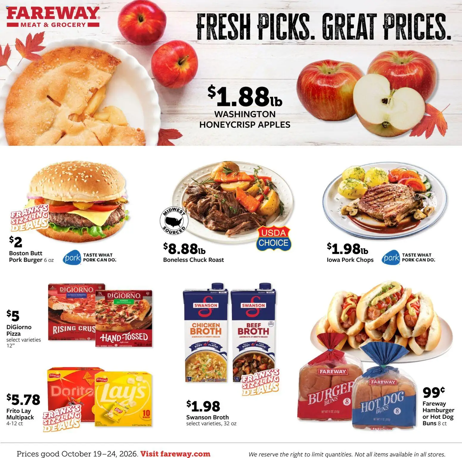 Fareway Weekly Ad - page 1- valid from 10/19/2026