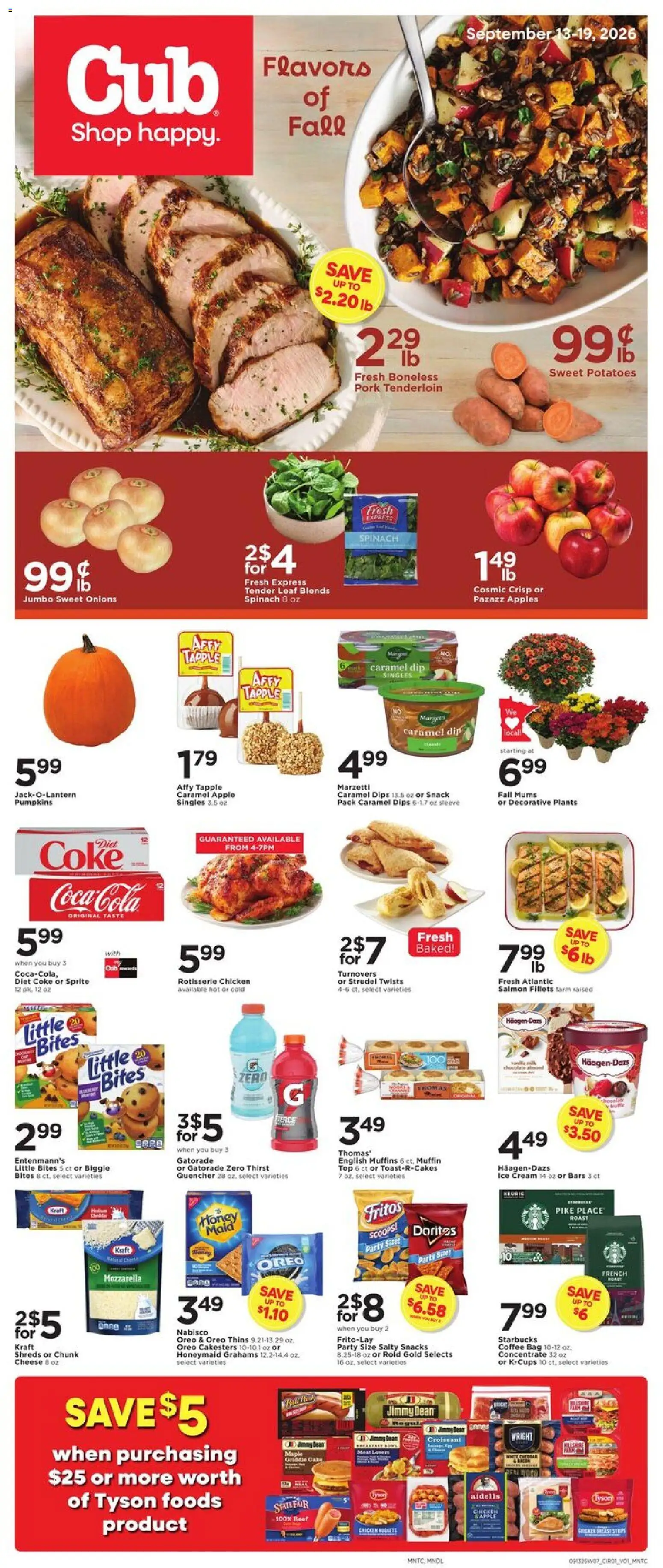 Cub Foods Weekly Ad - page 1- valid from 09/13/2026
