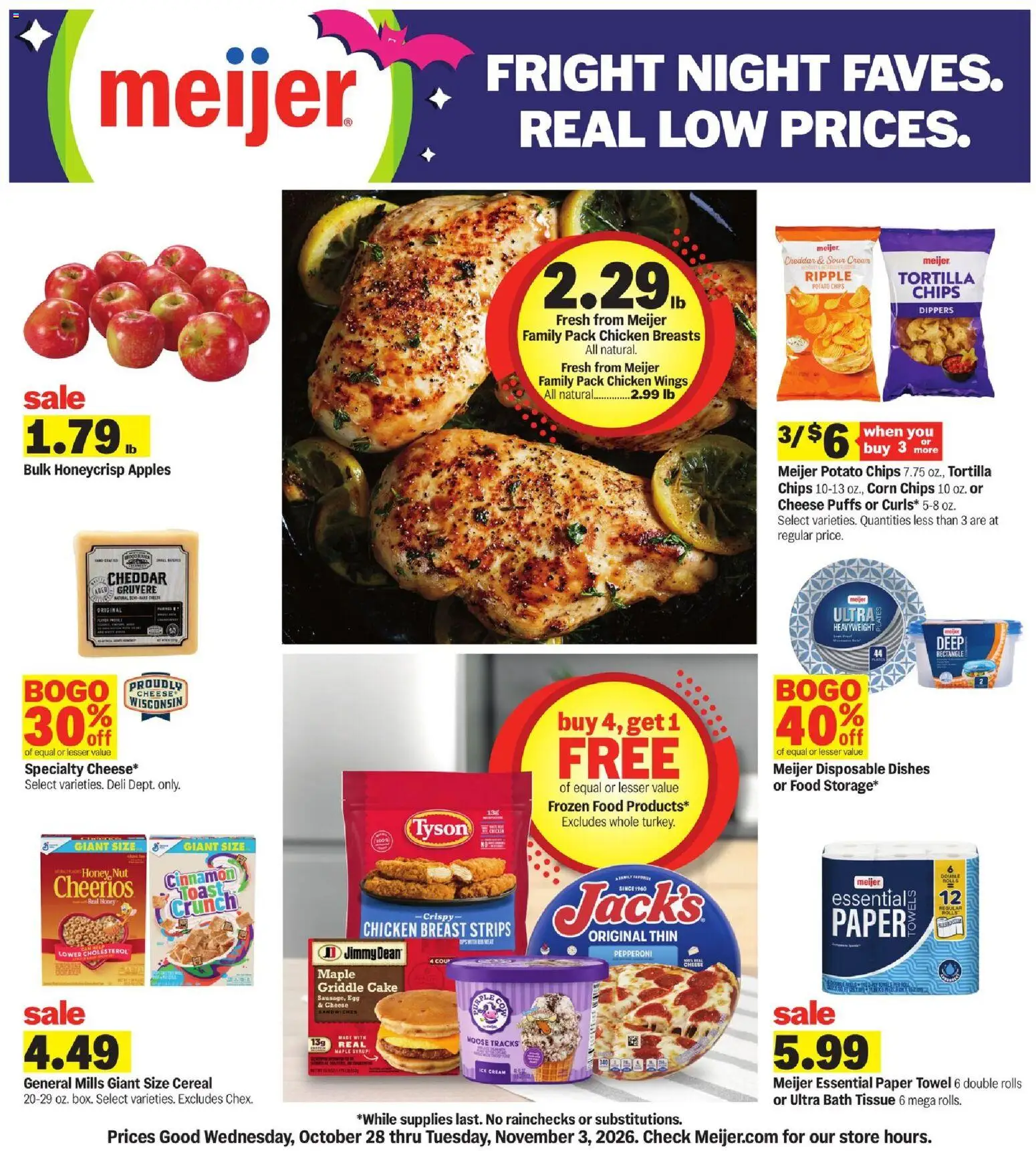 Meijer Weekly Ad - page 1- valid from 10/28/2026
