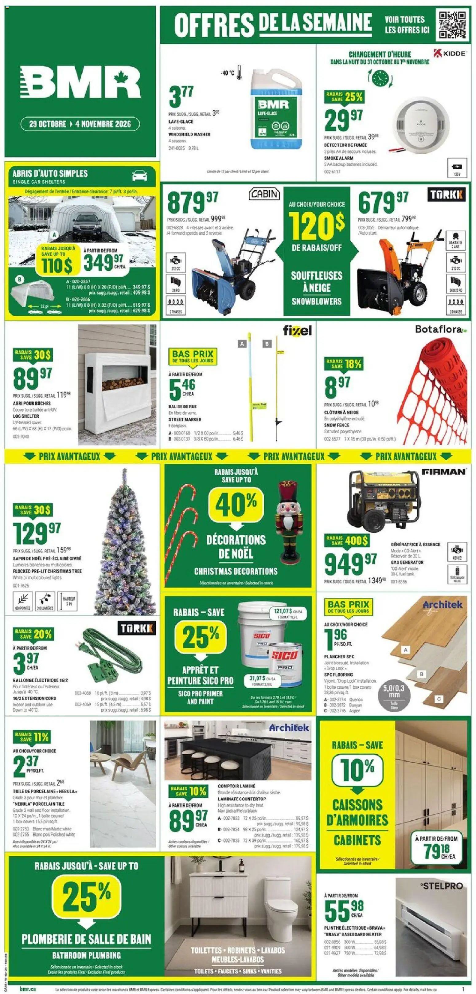 BMR weekly flyer / circulaire - page 1- valid from Oct 29, 2026