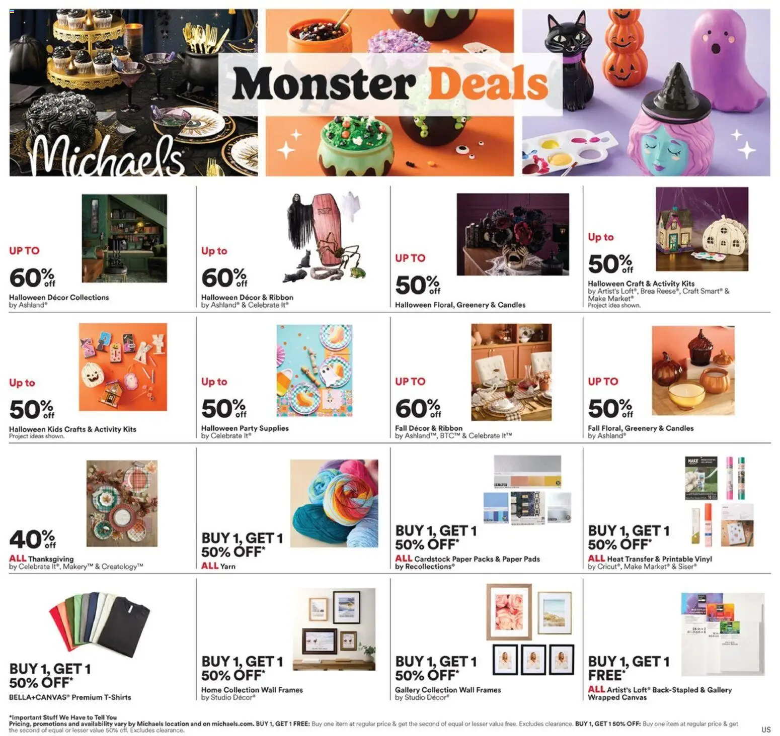 Michaels Weekly Ad - page 1- valid from 10/25/2026