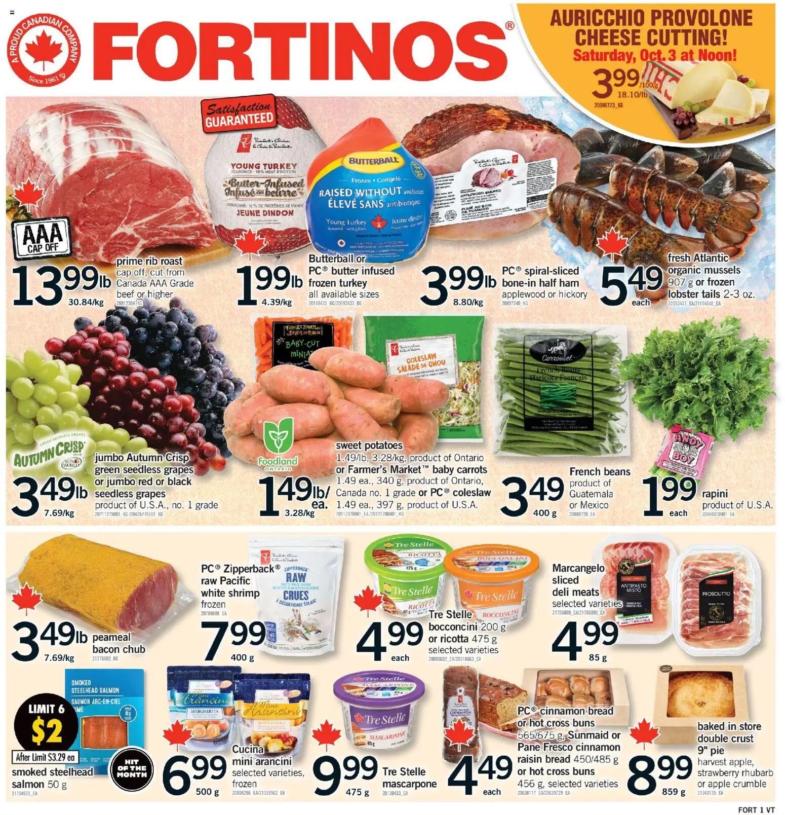 Fortinos weekly flyer / circulaire - page 1- valid from Oct 1, 2026