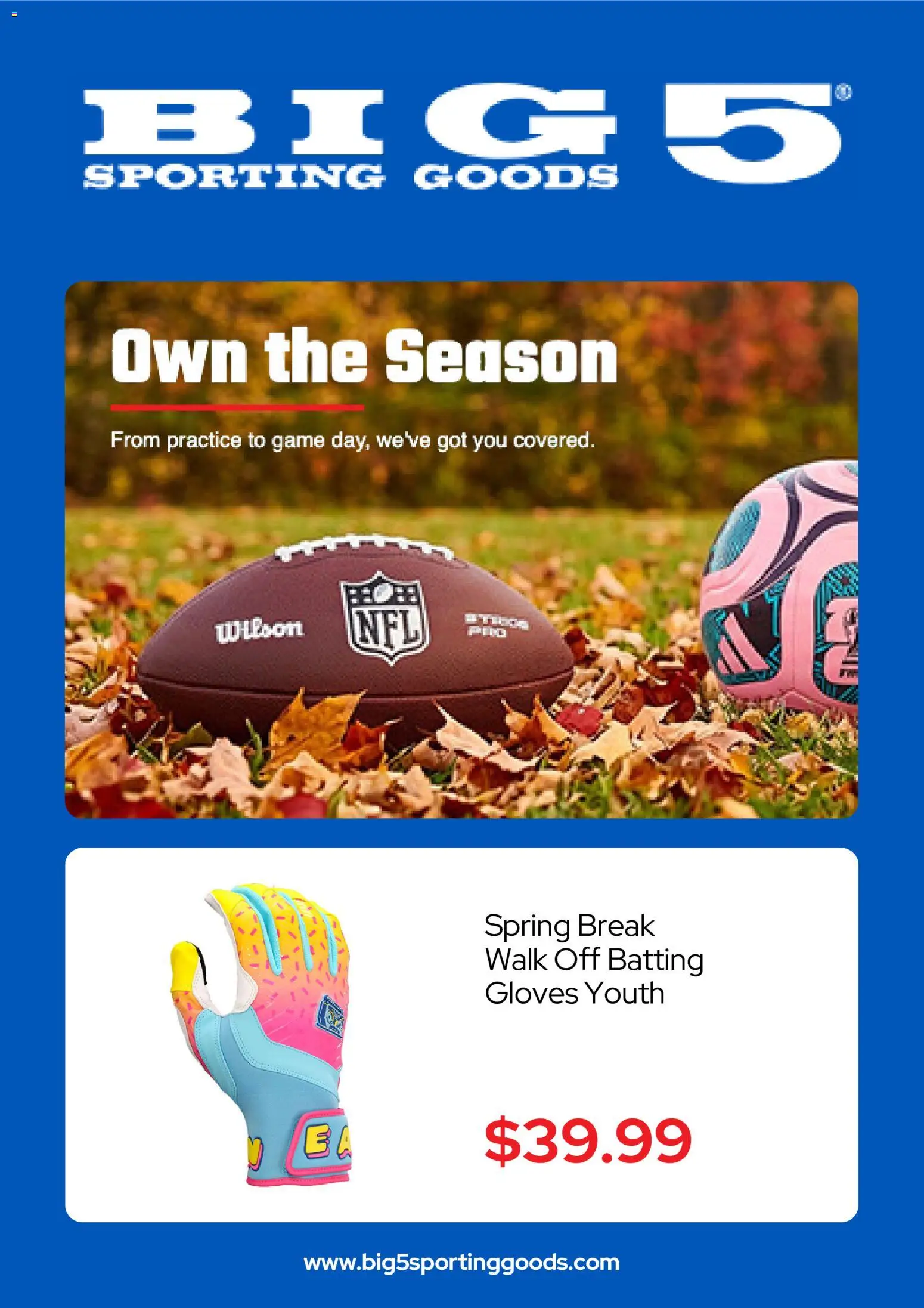 Big 5 Sporting Goods Weekly Ad - page 1- valid from 10/19/2026