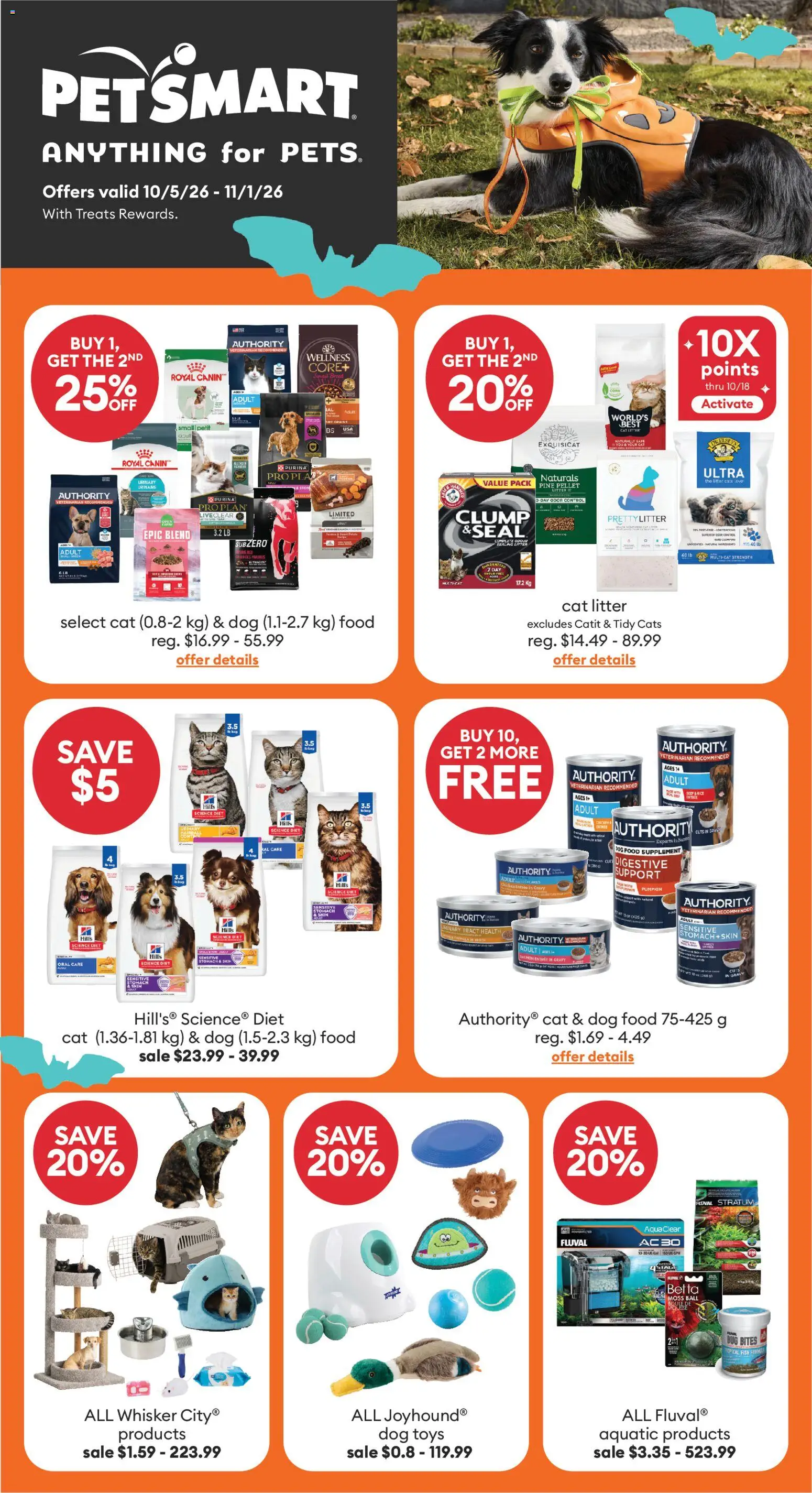 Petsmart weekly flyer / circulaire - page 1- valid from Oct 5, 2026