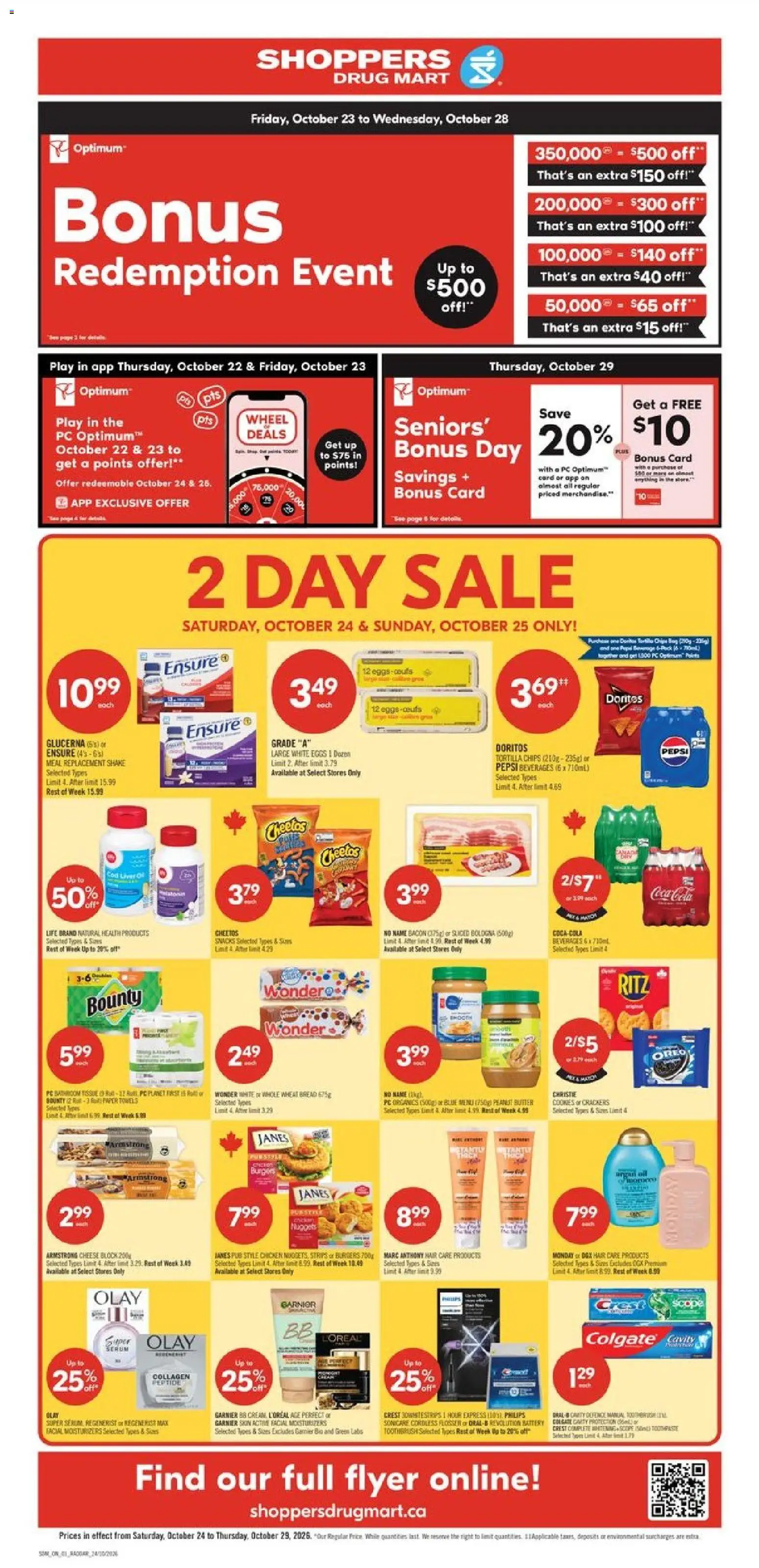 Shoppers weekly flyer / circulaire - page 1- valid from Oct 24, 2026