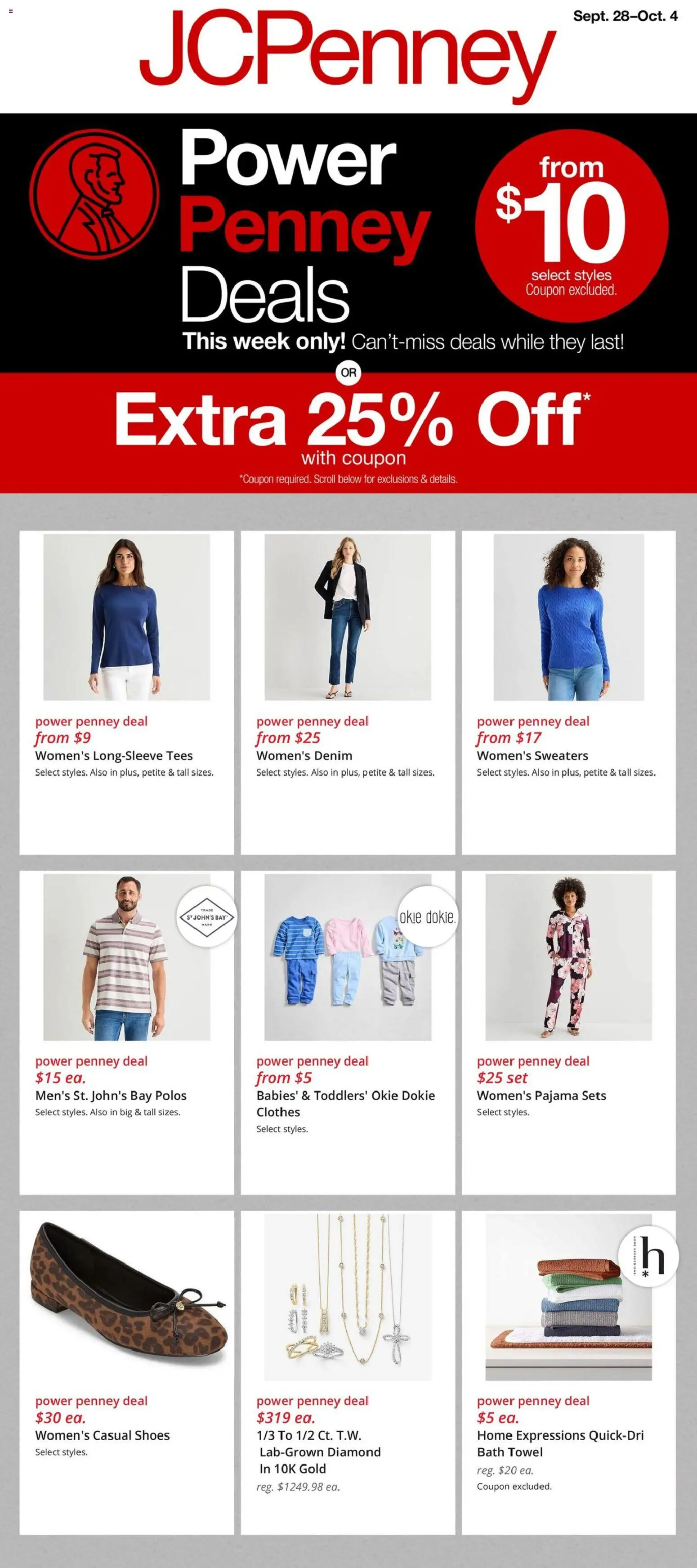 JCPenney Weekly Ad - page 1- valid from 09/28/2026